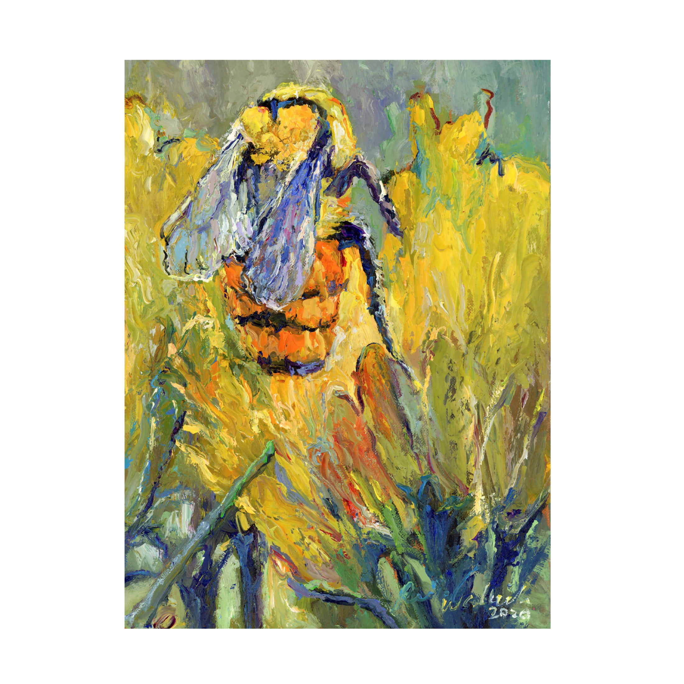 Canvas Wall Art - Richard Wallich 'Aaaabumble' Wall Art for Living Room, Bedroom, or Office Décor by Trademark Fine Art - 35 x 47 Inches