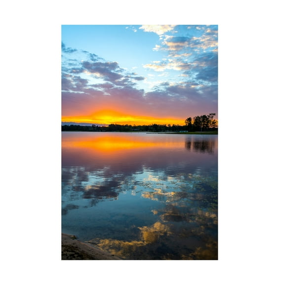 Canvas Wall Art - Robert Michaud 'Sunset Paul B Johnson Sp 2' Wall Art for Living Room, Bedroom, or Office Décor by Trademark Fine Art - 12 x 19 Inches