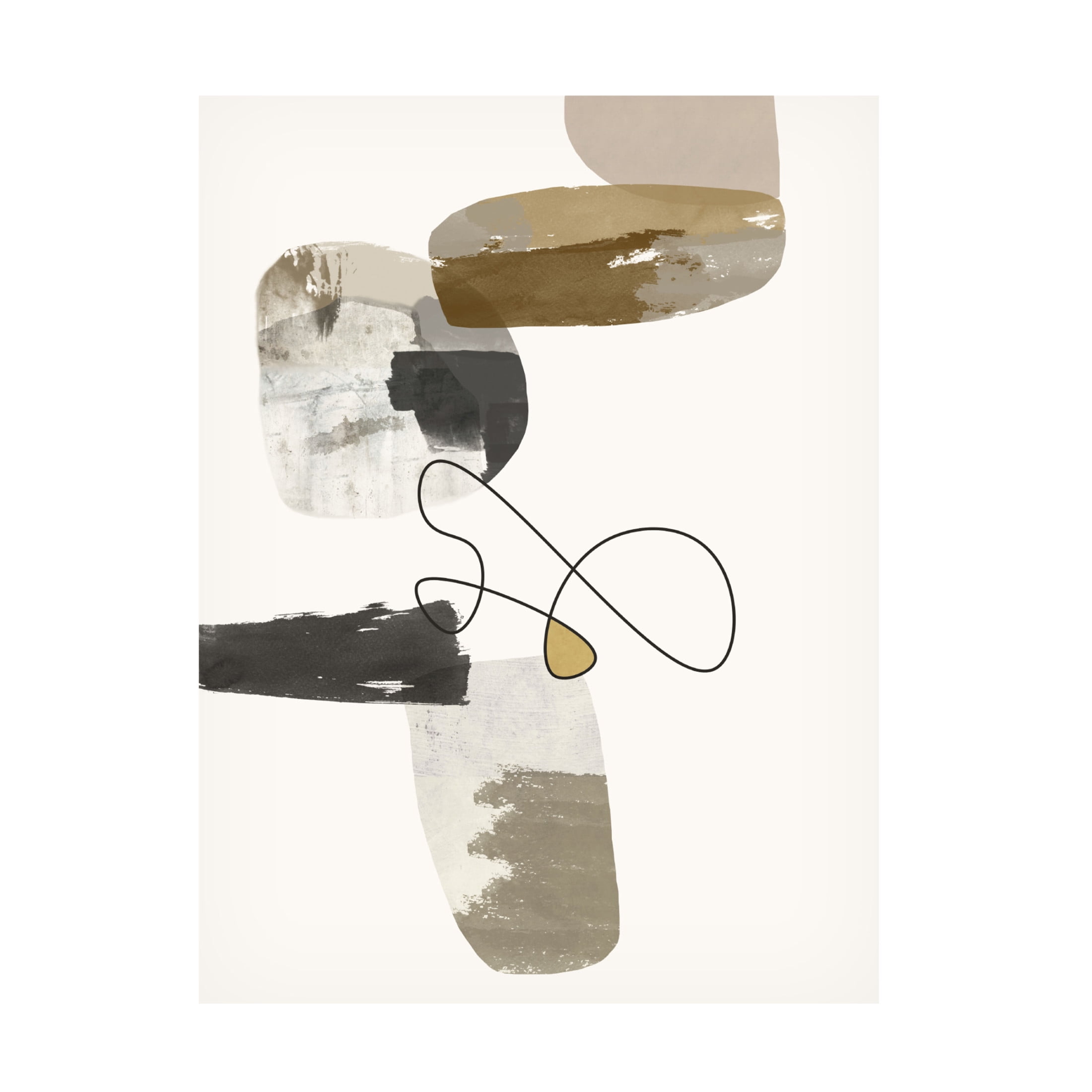 Canvas Wall Art - Roberto Moro 'Shapes And Texture 1' Wall Art for Living Room, Bedroom, or Office Décor by Trademark Fine Art - 35 x 47 Inches