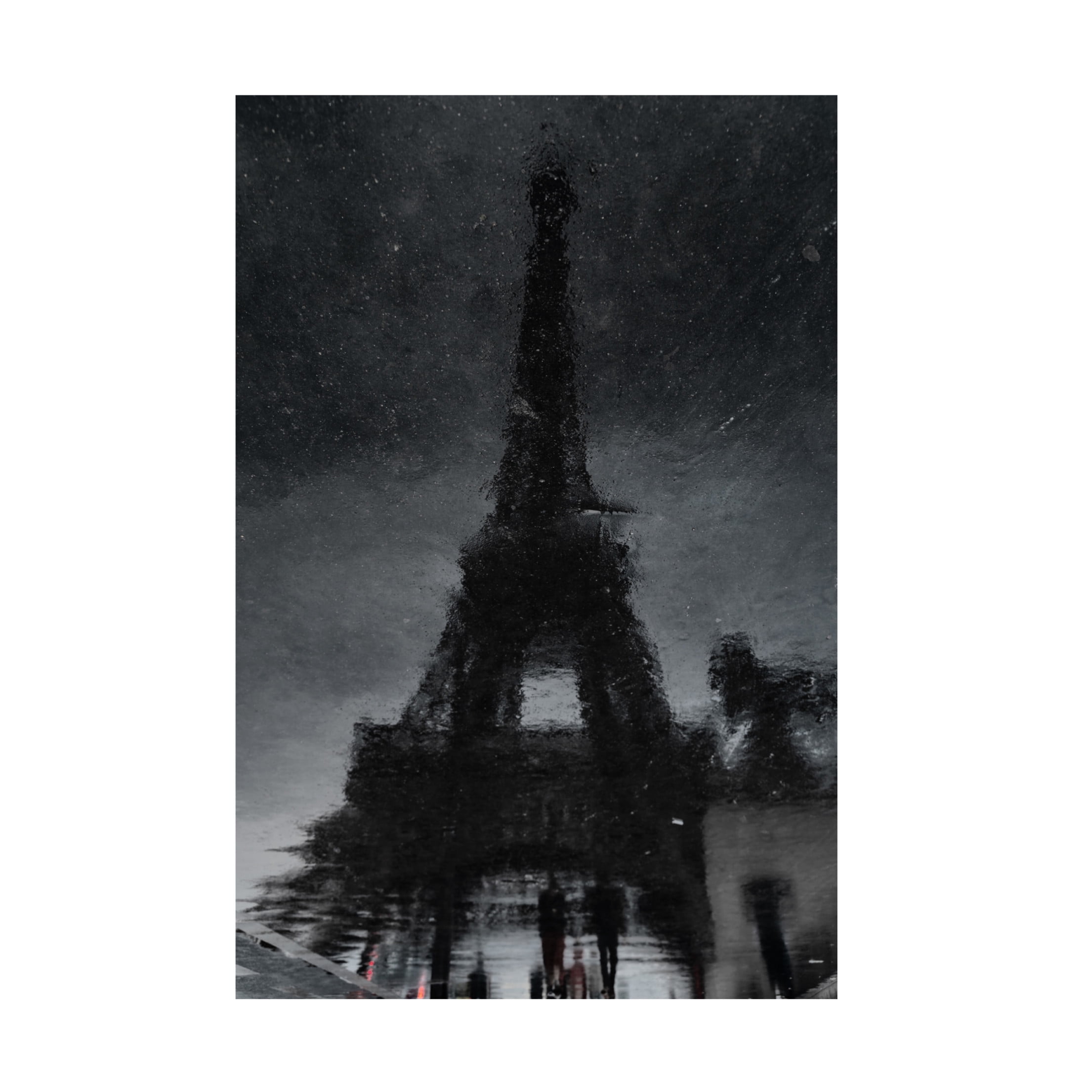Canvas Wall Art - Roland Weber 'Rain In Paris' Wall Art for Living Room, Bedroom, or Office Décor by Trademark Fine Art - 12 x 19 Inches