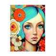 thumbnail image 1 of Canvas Wall Art - RomantzArt 'Maggies Blues Cyrene' Wall Art for Living Room, Bedroom, or Office Décor by Trademark Fine Art - 35 x 47 Inches, 1 of 4