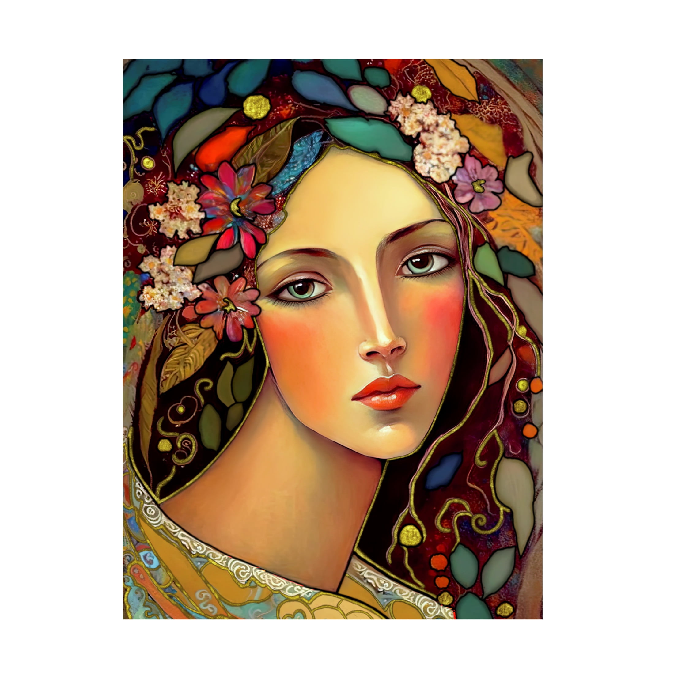 Canvas Wall Art - RomantzArt 'Renaissance Romance Adriana' Wall Art for Living Room, Bedroom, or Office Décor by Trademark Fine Art - 35 x 47 Inches