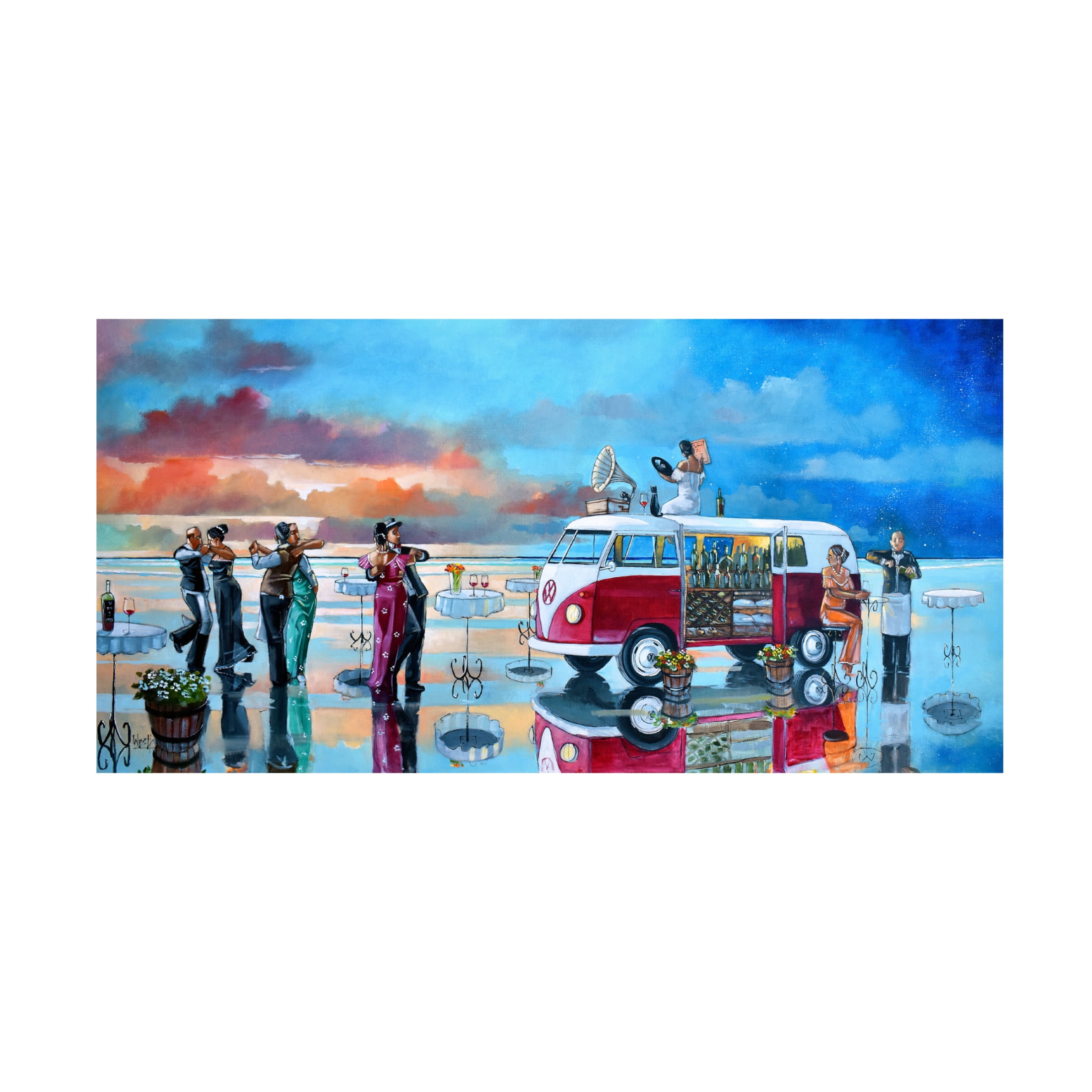 Canvas Wall Art - Ronald West 'The Last Dance II' Wall Art for Living Room, Bedroom, or Office Décor by Trademark Fine Art - 24 x 12 Inches