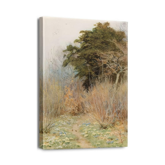 Canvas Wall Art Room Décor12x16 Inch Vintage Wilderness Landscape Painting Prints, Perfect for Adding a Touch of Nature toBedroom, Living Room, Office, or Bathroom Décor