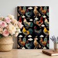 thumbnail image 1 of Canvas Wall Art Rooster Canvas Art Print Rustic Farmhouse Country Cloud Gold Green Red Feathers Pictures Wall Decor for Living Room Bedroom Artwork Decorations Stretched Framed Ready to Hang 8"x12", 1 of 9