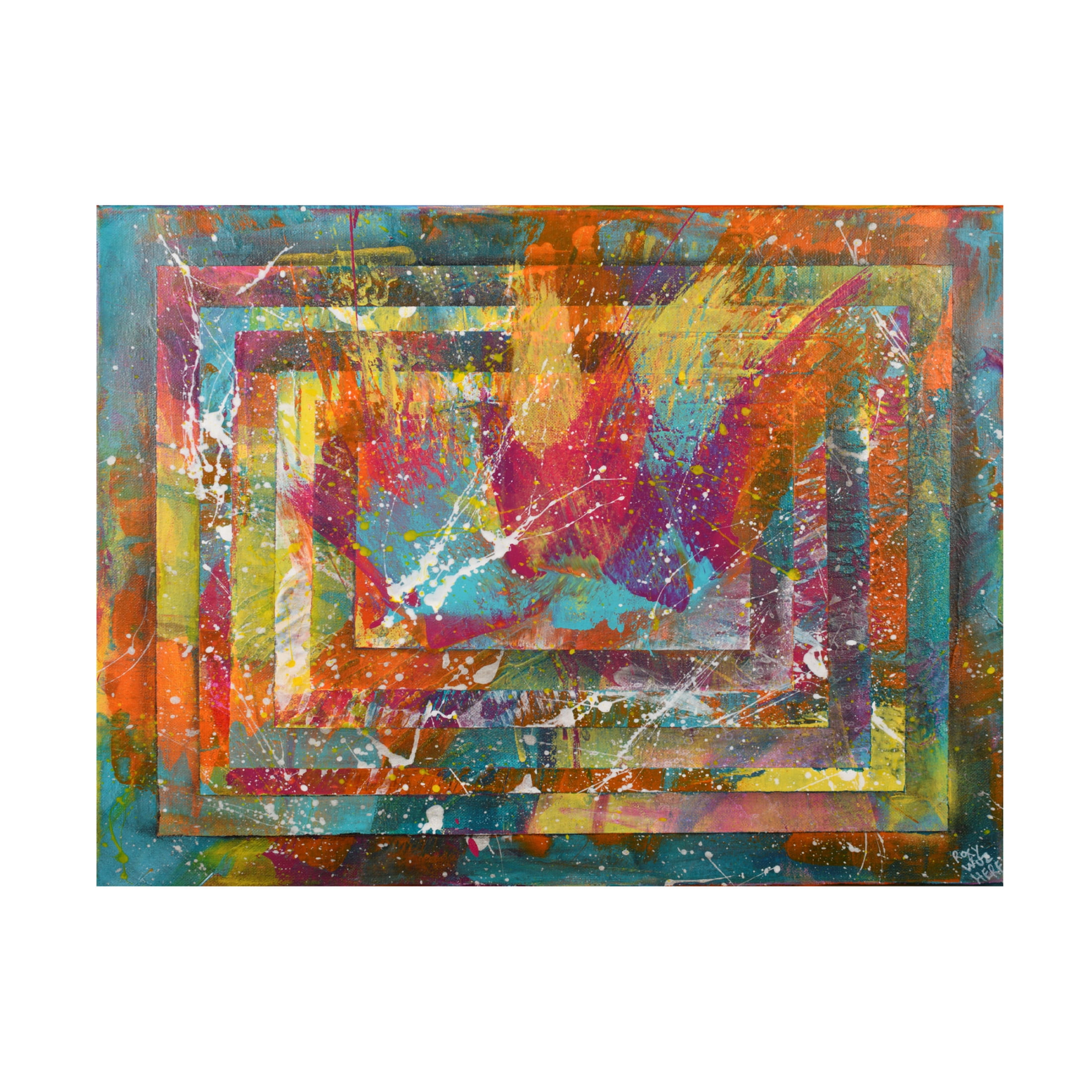 Canvas Wall Art - Roxy Wuz Here 'Untitled No 1' Wall Art for Living Room, Bedroom, or Office Décor by Trademark Fine Art - 47 x 35 Inches