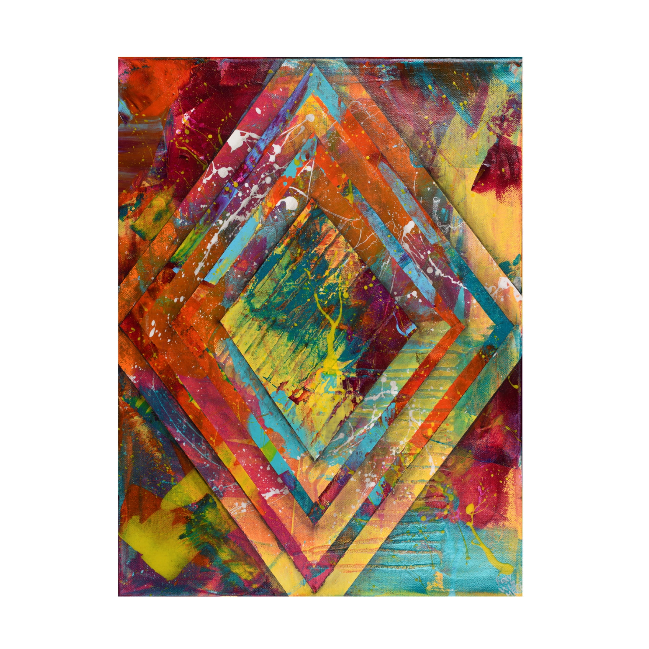 Canvas Wall Art - Roxy Wuz Here 'Untitled No 2' Wall Art for Living Room, Bedroom, or Office Décor by Trademark Fine Art - 35 x 47 Inches