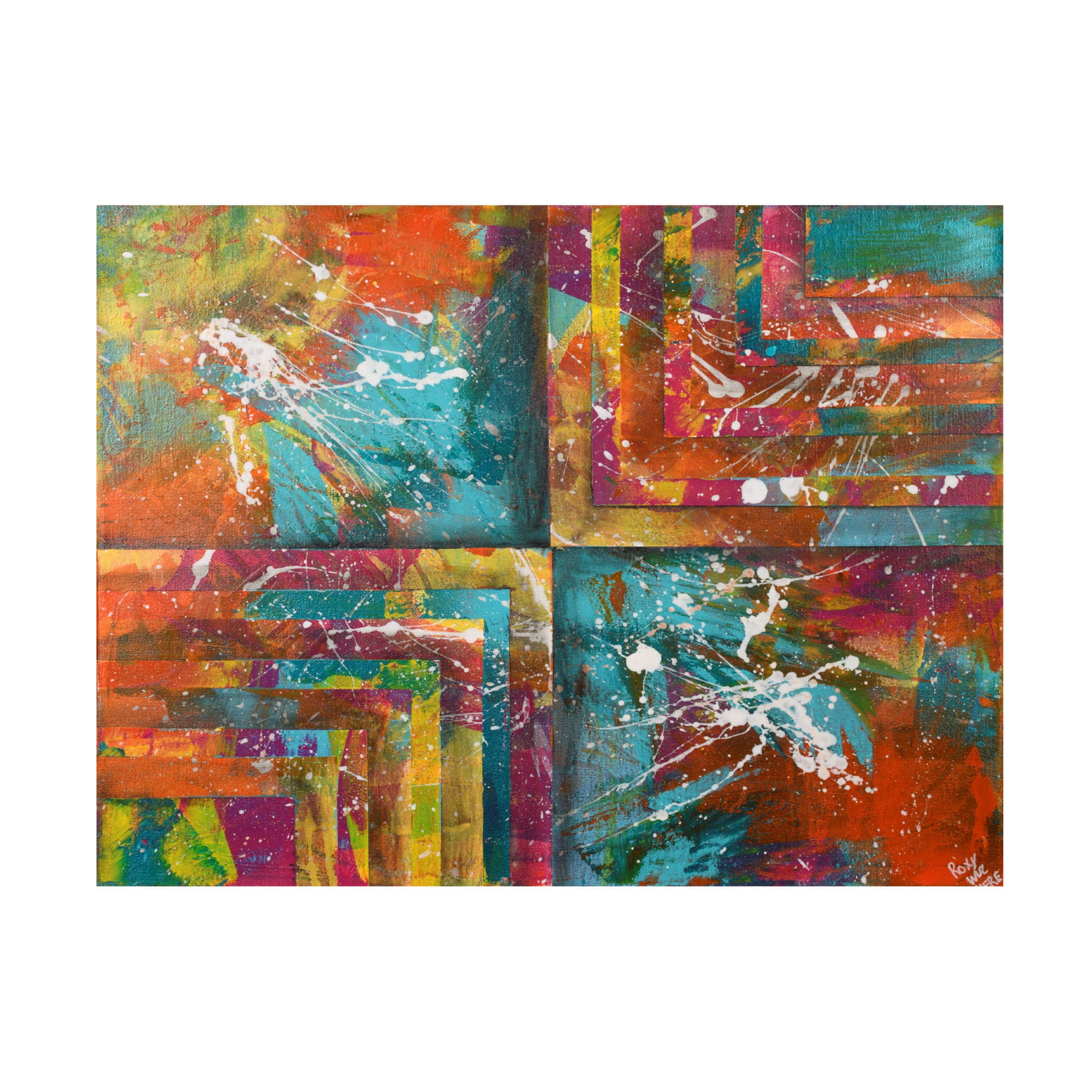 Canvas Wall Art - Roxy Wuz Here 'Untitled No 3' Wall Art for Living Room, Bedroom, or Office Décor by Trademark Fine Art - 47 x 35 Inches