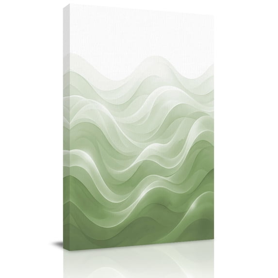 Canvas Wall Art Sage Green Ombre Canvas Art Print Abstract Modern ...