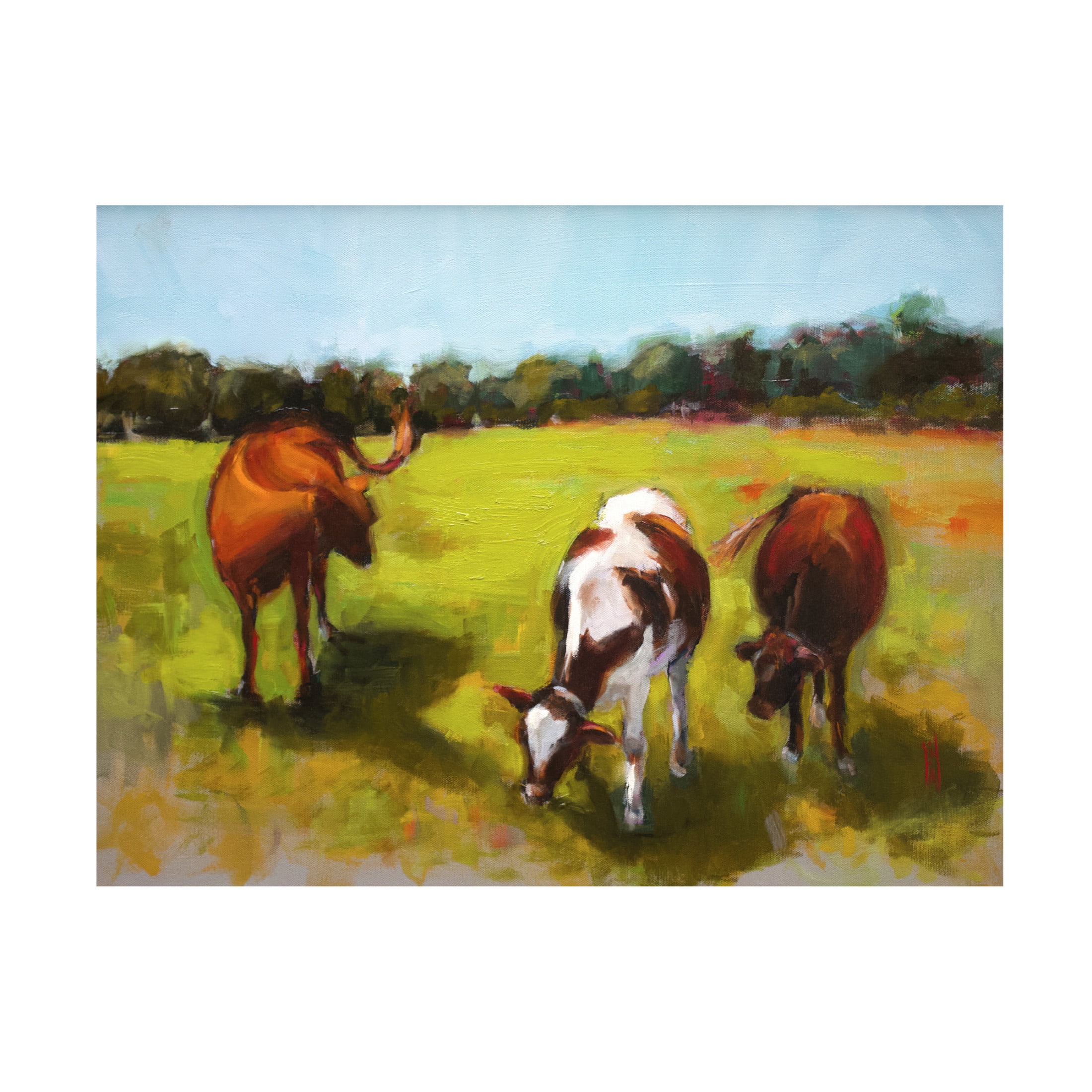 Canvas Wall Art - Sally Hootnick 'Hannah and Her Sisters' Wall Art for Living Room, Bedroom, or Office Décor by Trademark Fine Art - 32 x 24 Inches