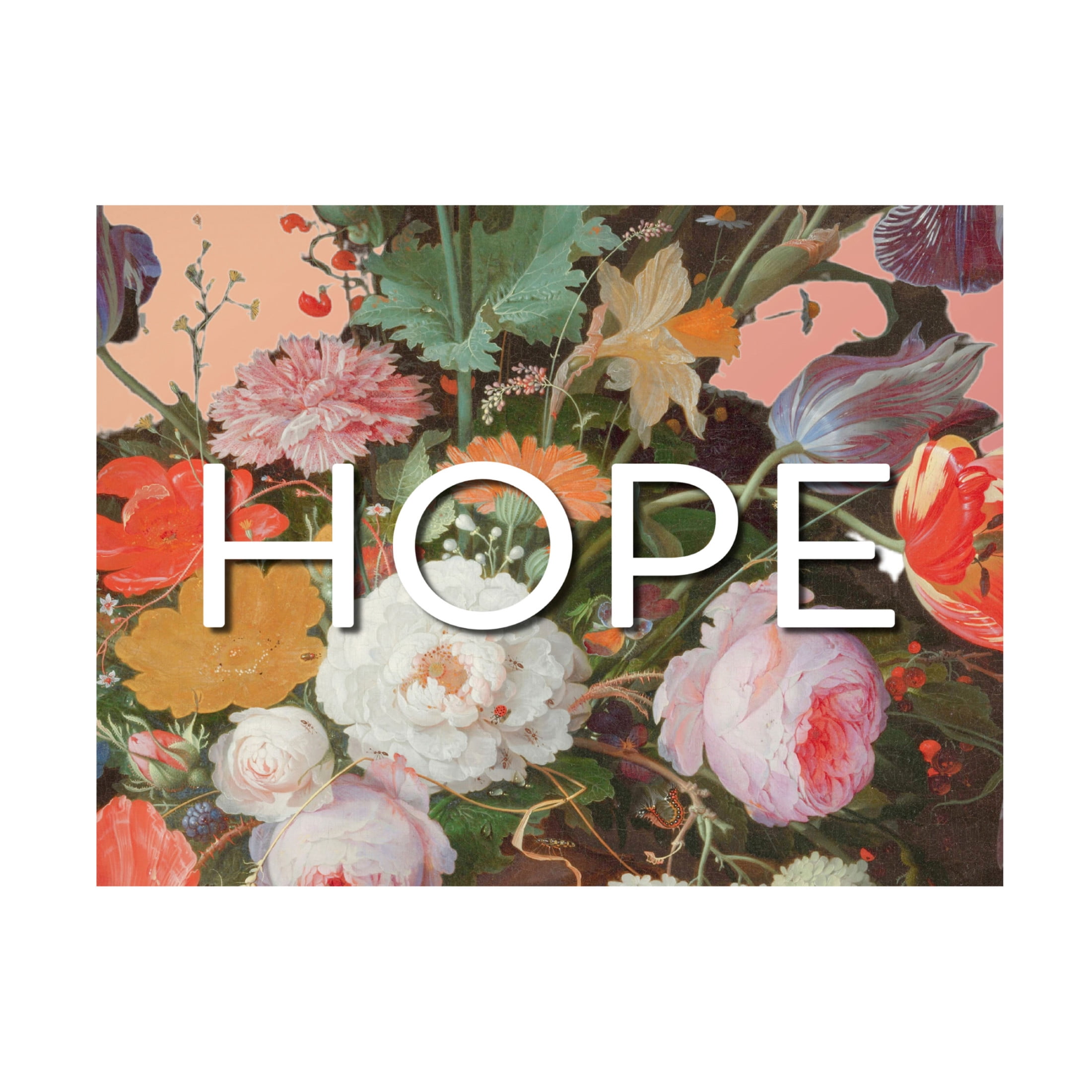 Canvas Wall Art - Sandra Iafrate 'Hope Flowers' Wall Art for Living Room, Bedroom, or Office Décor by Trademark Fine Art - 24 x 18 Inches
