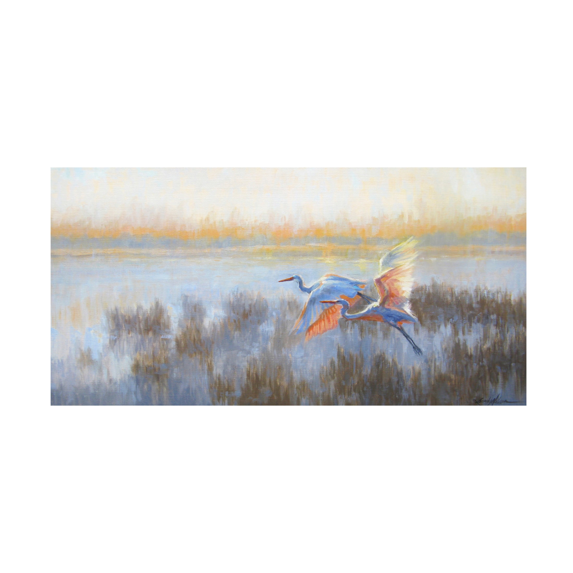 Canvas Wall Art - Sandy Nelson 'Dinner Date' Wall Art for Living Room, Bedroom, or Office Décor by Trademark Fine Art - 19 x 10 Inches