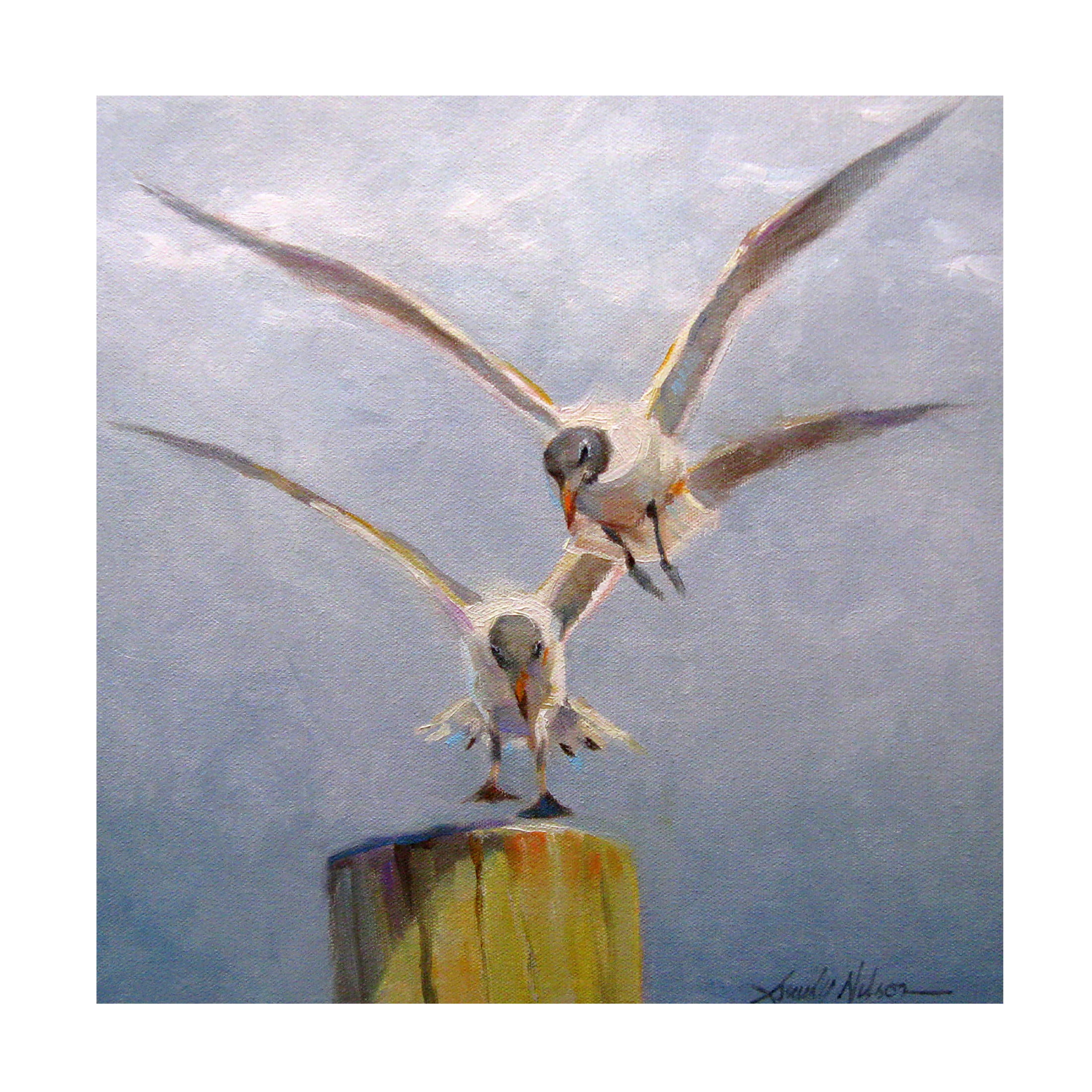 Canvas Wall Art - Sandy Nelson 'Post Position' Wall Art for Living Room, Bedroom, or Office Décor by Trademark Fine Art - 35 x 35 Inches