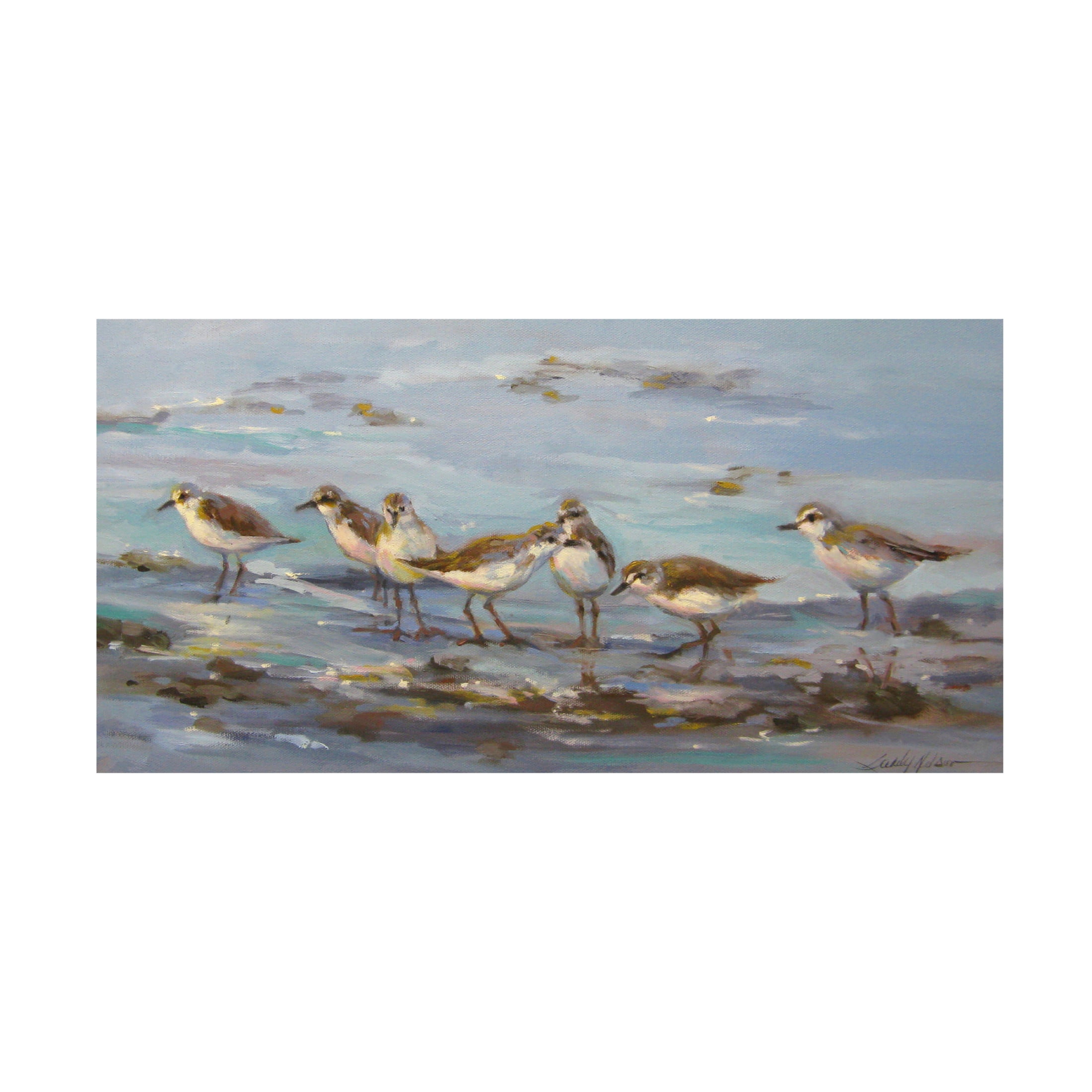 Canvas Wall Art - Sandy Nelson 'Waverunners' Wall Art for Living Room, Bedroom, or Office Décor by Trademark Fine Art - 19 x 10 Inches