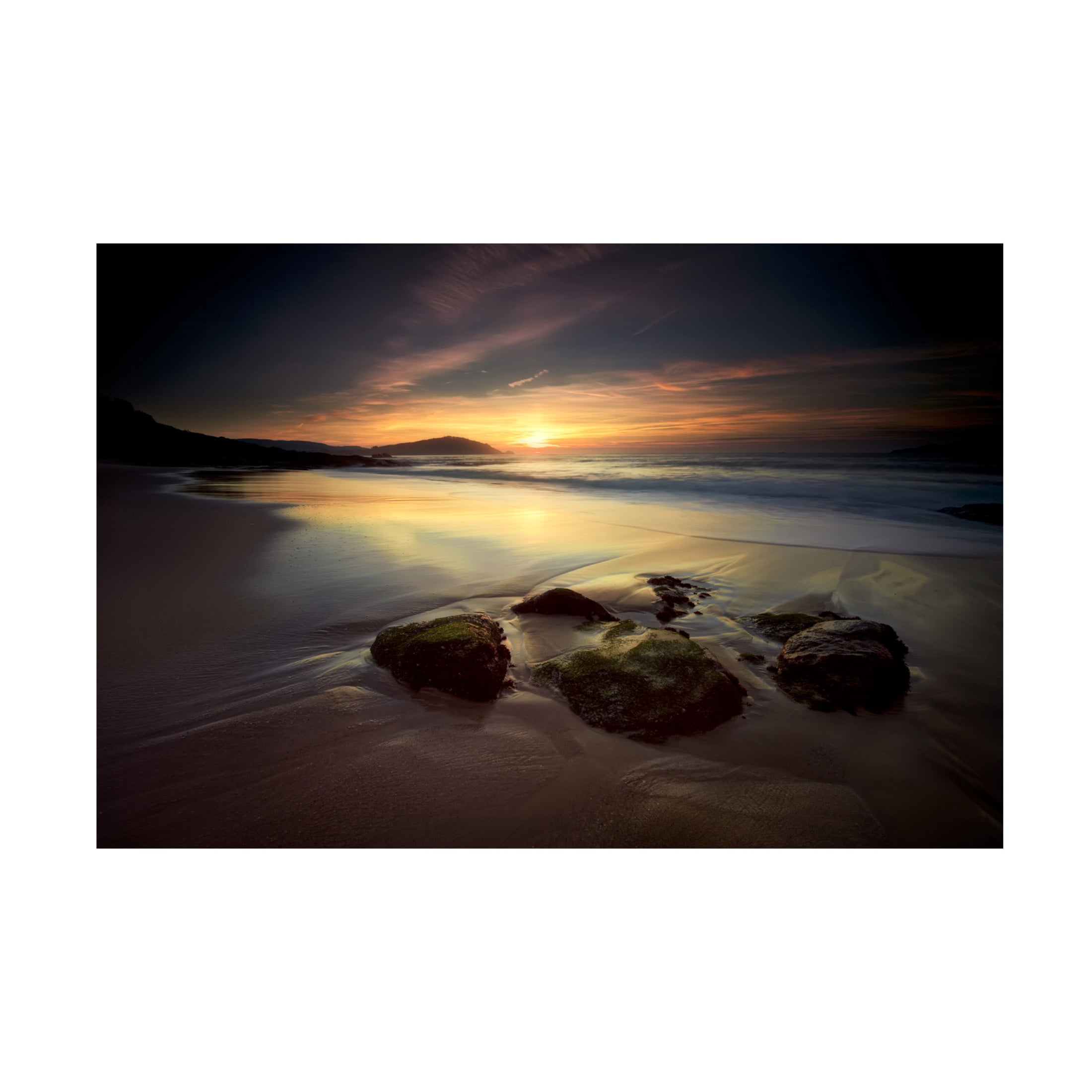 Canvas Wall Art - Santiago Pascual Buye 'Lights Of O Fortiapon' Wall Art for Living Room, Bedroom, or Office Décor by Trademark Fine Art - 19 x 12 Inches