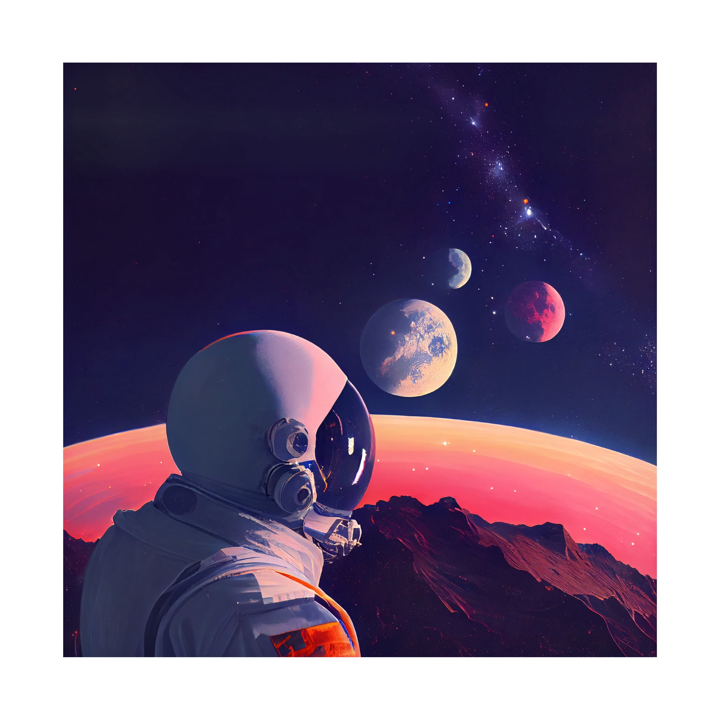 Canvas Wall Art - Sasha 'Astronaut II' Wall Art for Living Room, Bedroom, or Office DÃ©cor by Trademark Fine Art - 18 x 18 Inches
