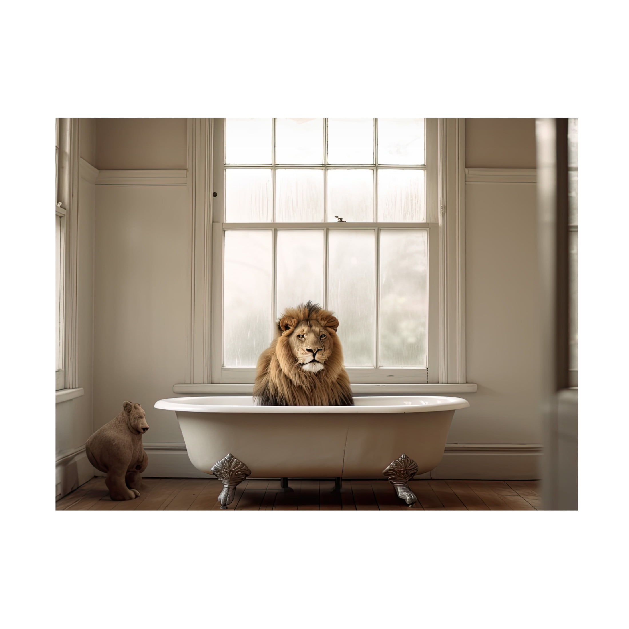 Canvas Wall Art - Sasha 'Bathtime 19' Wall Art for Living Room, Bedroom, or Office Décor by Trademark Fine Art - 24 x 18 Inches
