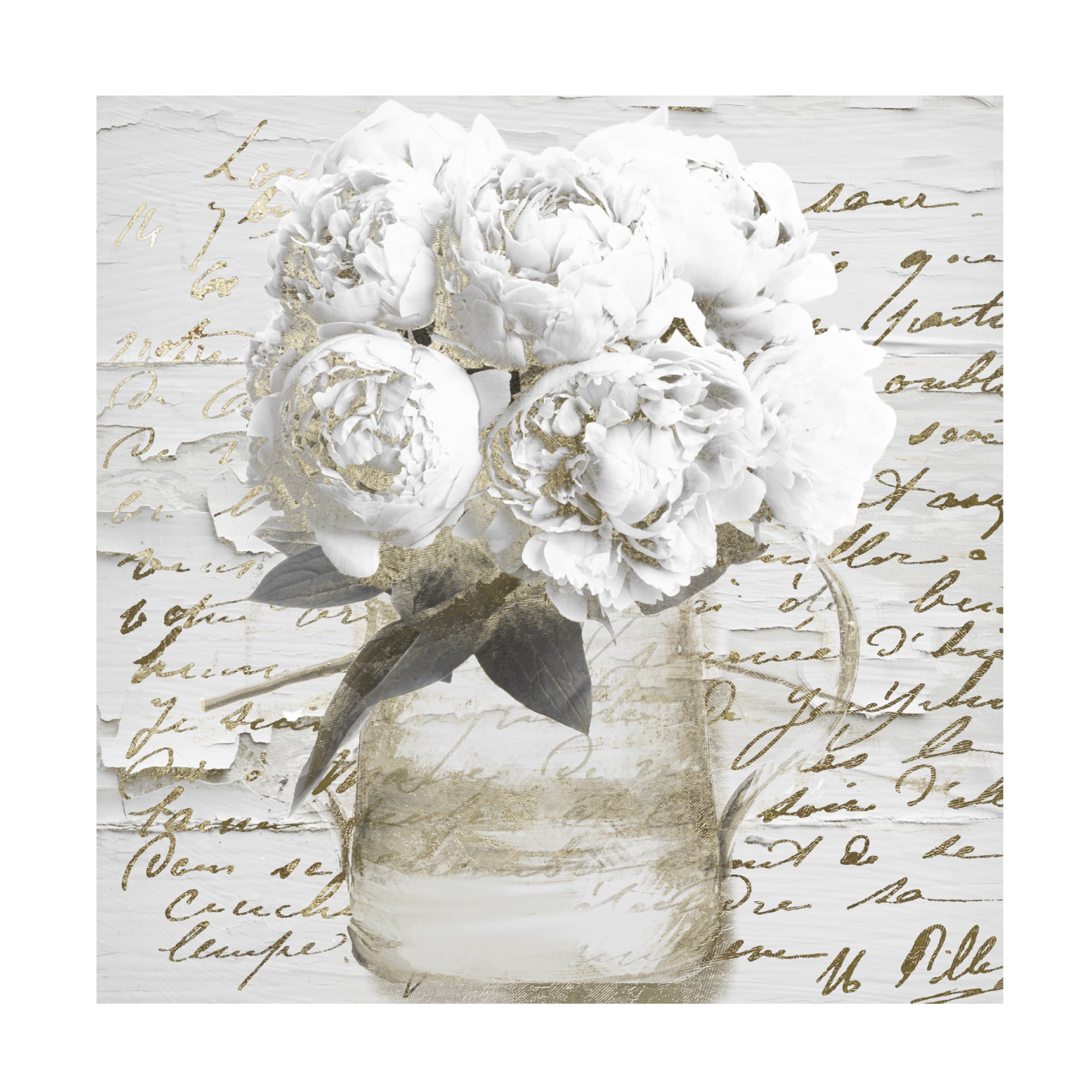 Canvas Wall Art - Sasha 'Bisous' Wall Art for Living Room, Bedroom, or Office Décor by Trademark Fine Art - 14 x 14 Inches