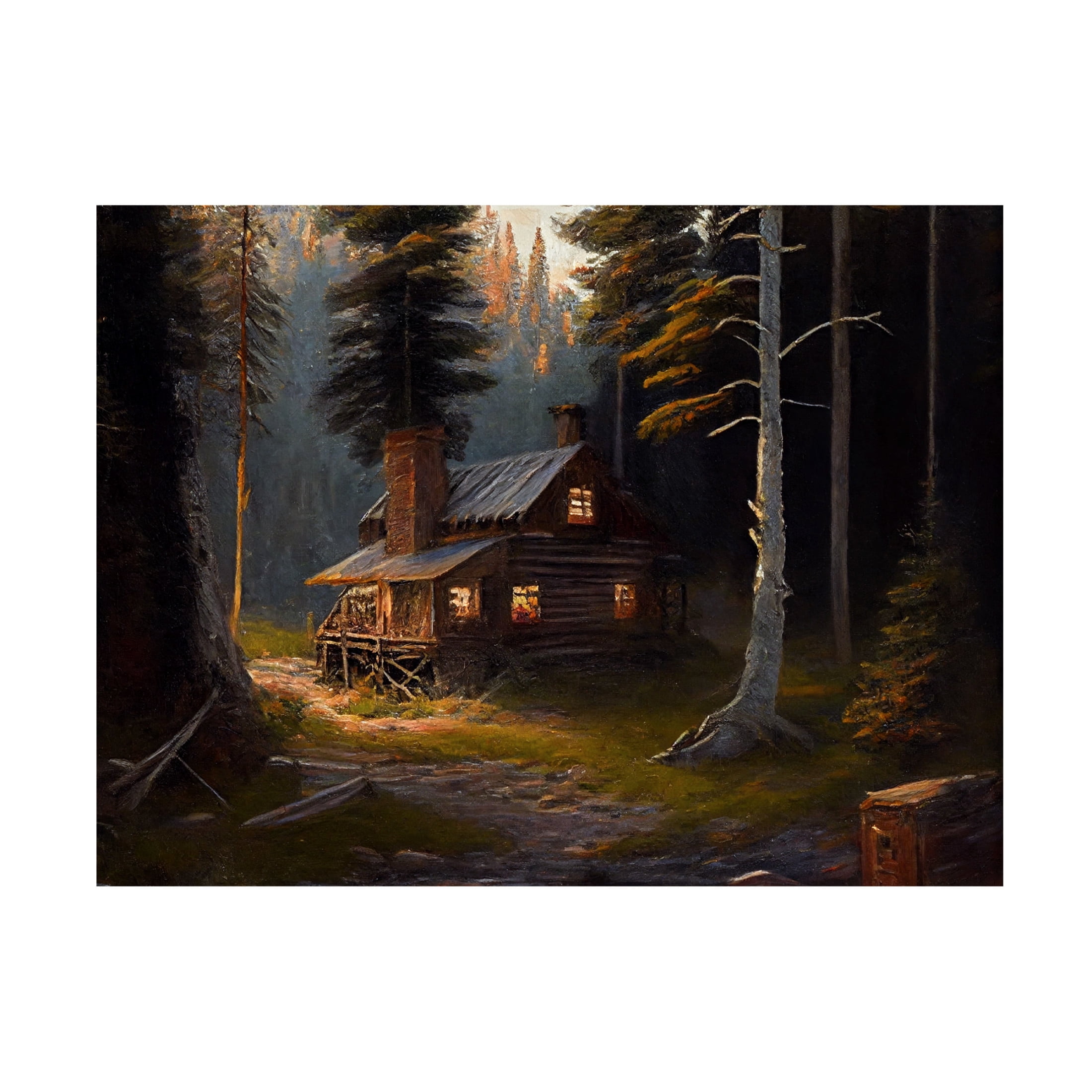 Canvas Wall Art - Sasha 'Cabin V' Wall Art for Living Room, Bedroom, or Office Décor by Trademark Fine Art - 24 x 18 Inches