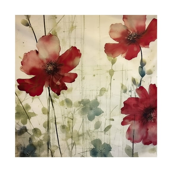 Canvas Wall Art - Sasha 'Cherry Pie II' Wall Art for Living Room, Bedroom, or Office Décor by Trademark Fine Art - 14 x 14 Inches