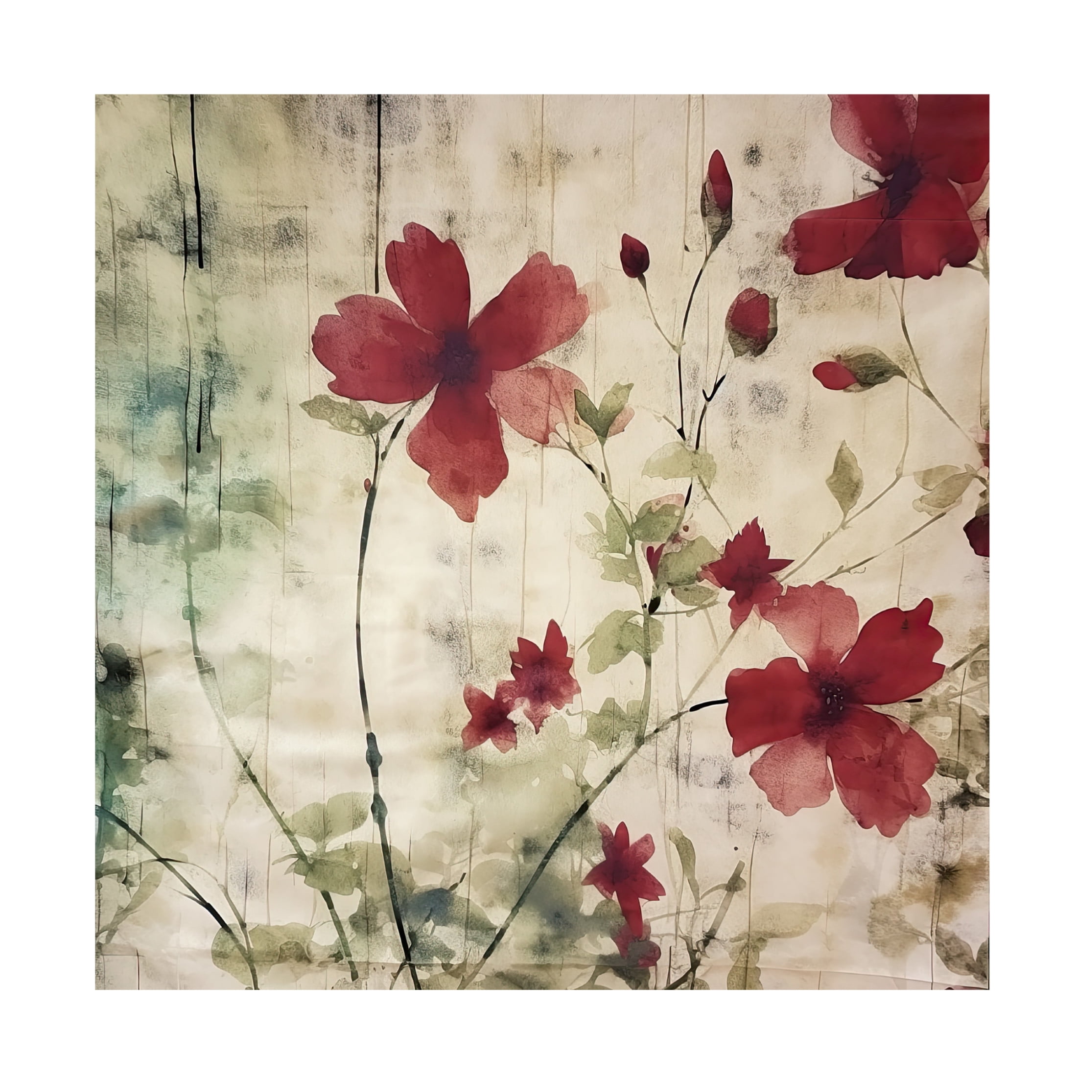 Canvas Wall Art - Sasha 'Cherry Pie III' Wall Art for Living Room, Bedroom, or Office Décor by Trademark Fine Art - 24 x 24 Inches