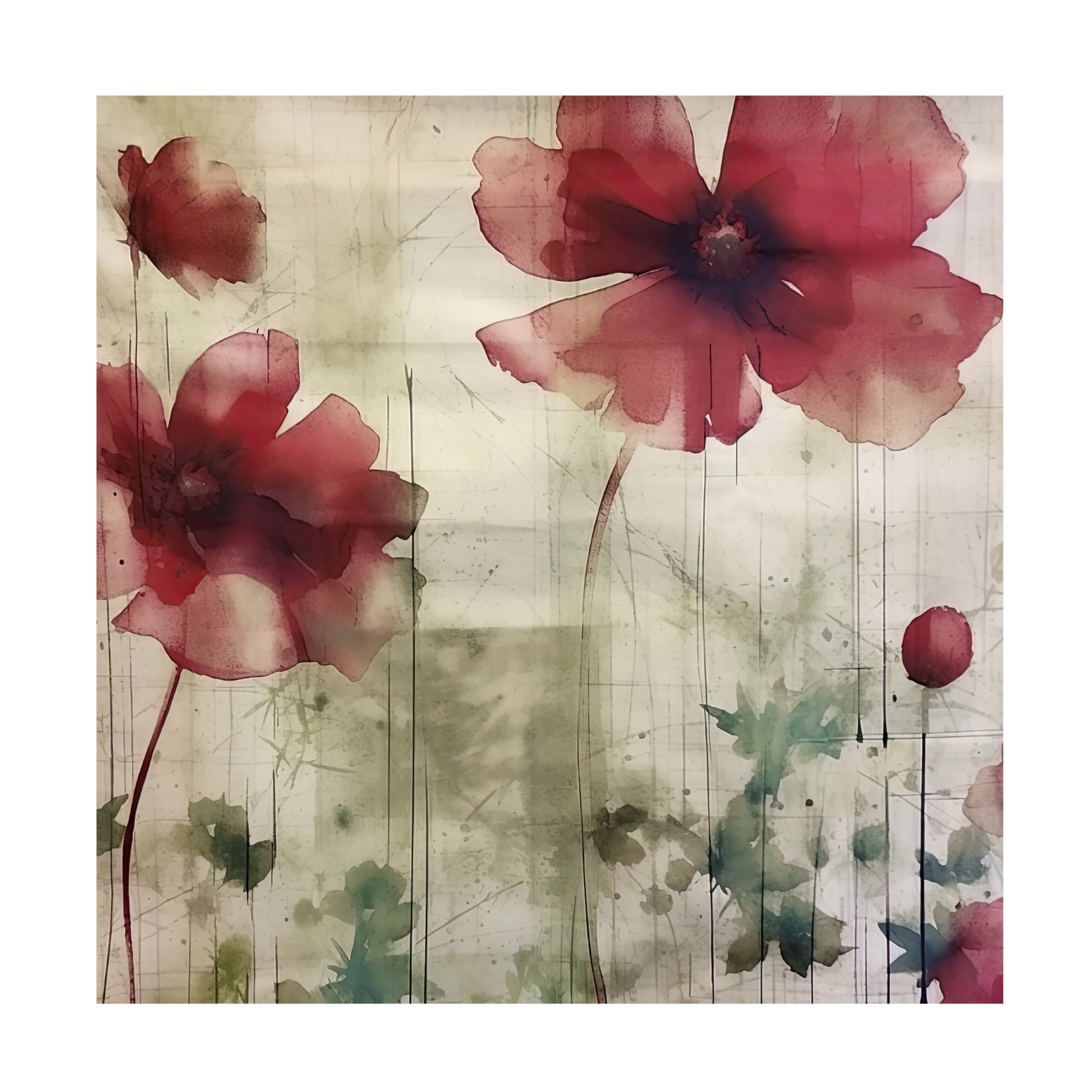 Canvas Wall Art - Sasha 'Cherry Pie IV' Wall Art for Living Room, Bedroom, or Office Décor by Trademark Fine Art - 18 x 18 Inches