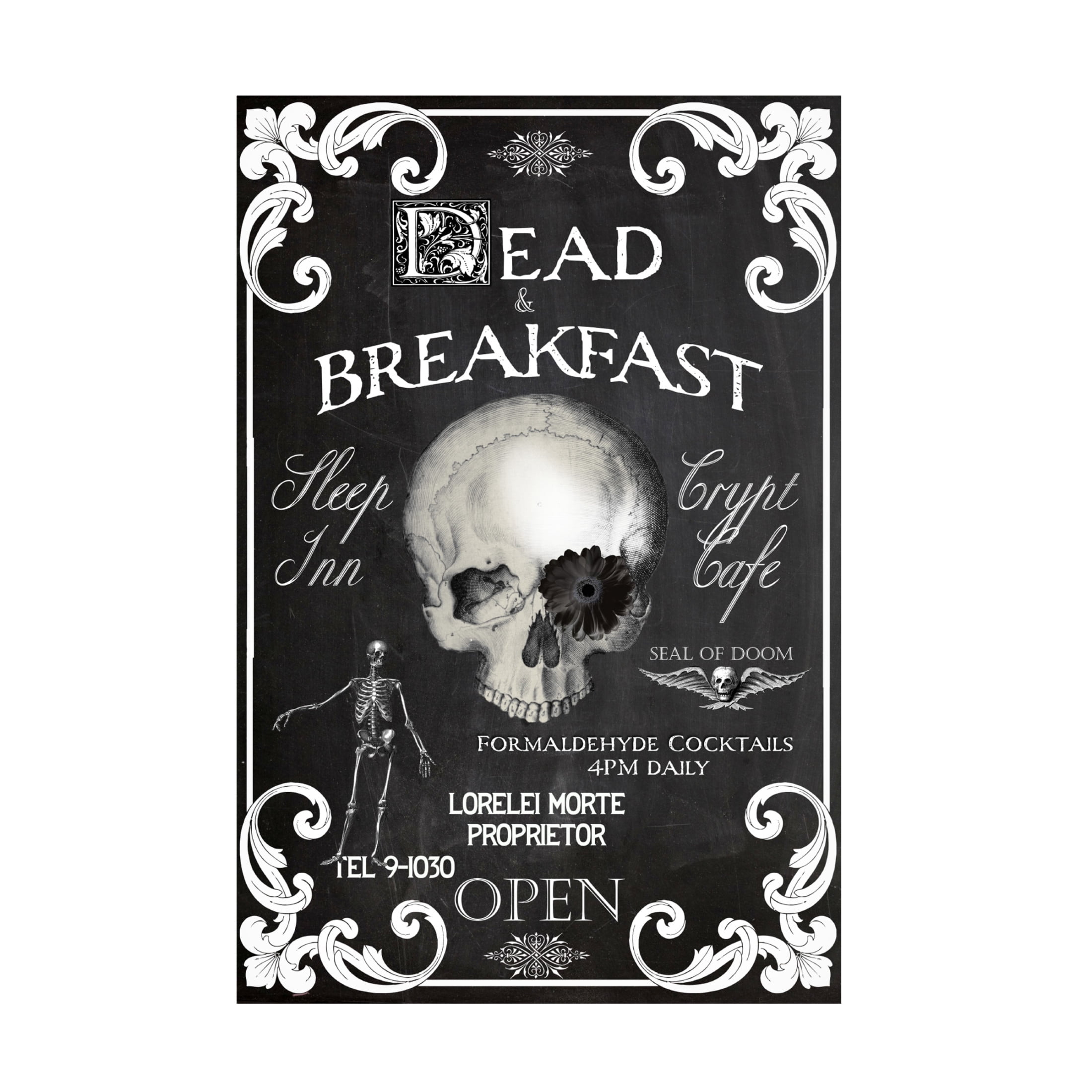 Canvas Wall Art - Sasha 'Dead and Breakfast' Wall Art for Living Room, Bedroom, or Office Décor by Trademark Fine Art - 30 x 47 Inches
