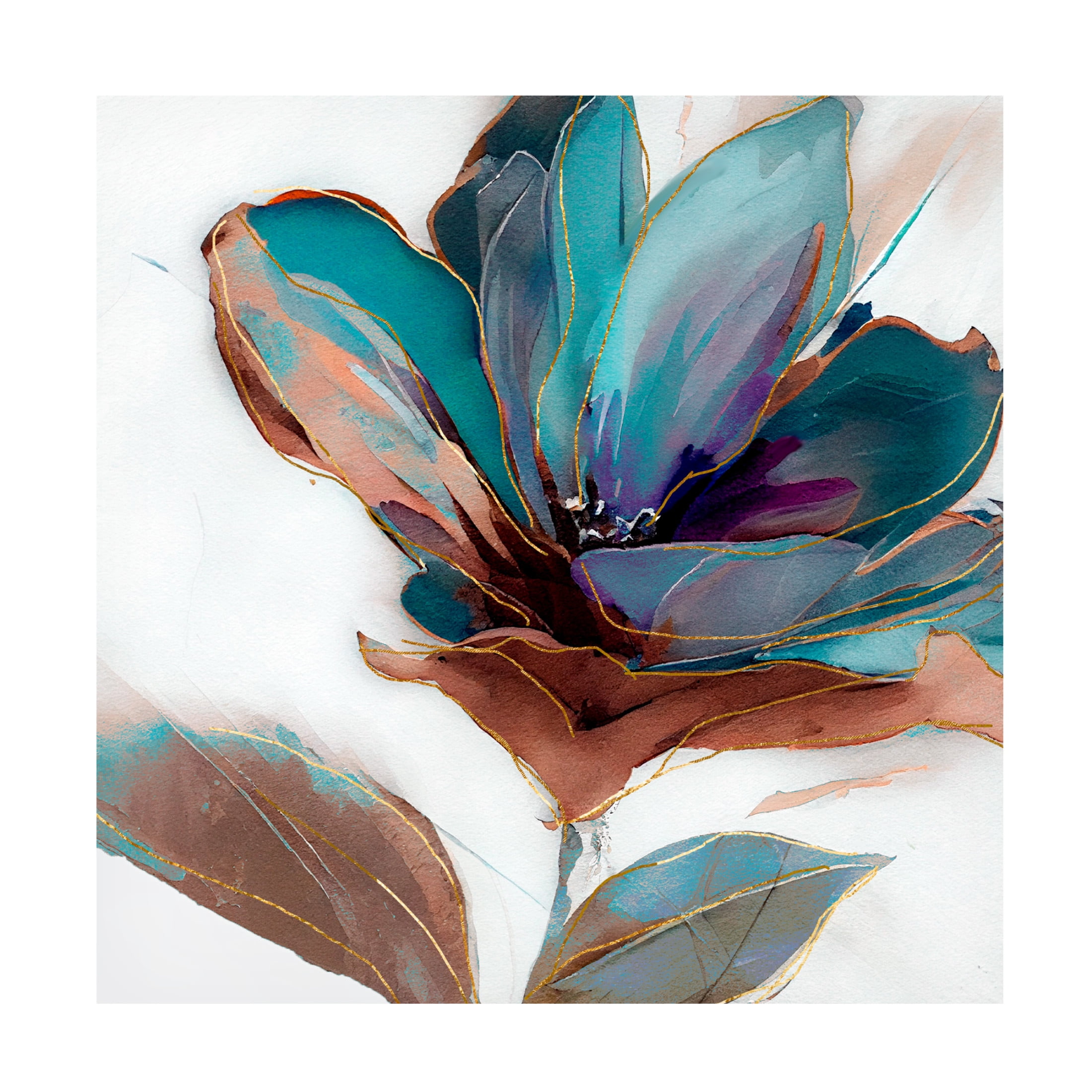 Canvas Wall Art - Sasha 'Defiant Nature I' Wall Art for Living Room, Bedroom, or Office Décor by Trademark Fine Art - 35 x 35 Inches