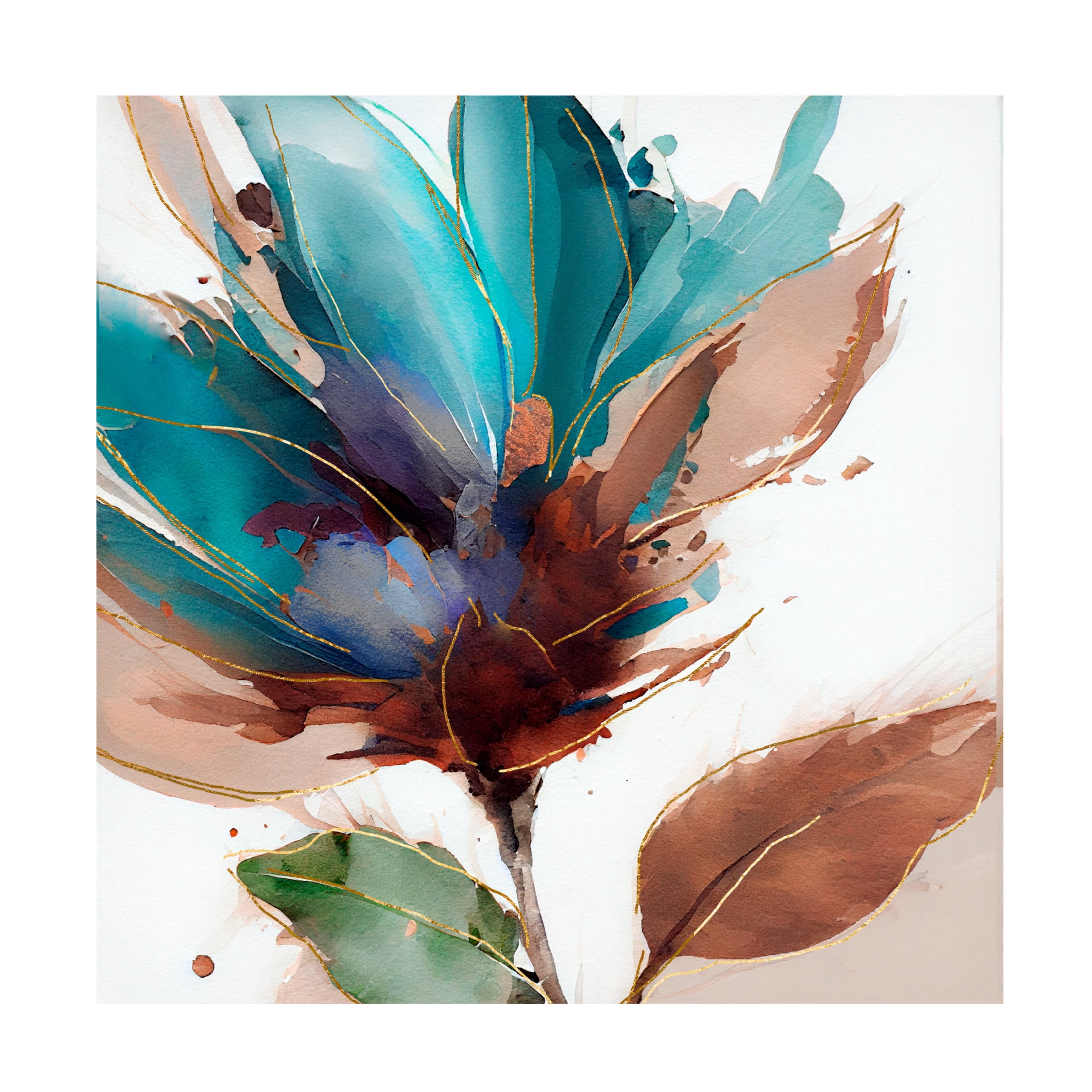 Canvas Wall Art - Sasha 'Defiant Nature II' Wall Art for Living Room, Bedroom, or Office Décor by Trademark Fine Art - 35 x 35 Inches