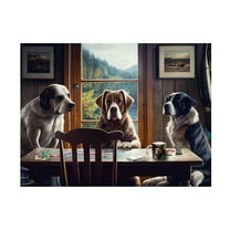 Canvas Wall Art - Sasha 'Dogs I' Wall Art for Living Room, Bedroom, or Office Décor by Trademark Fine Art - 19 x 14 Inches