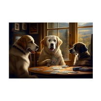 Canvas Wall Art - Sasha 'Dogs IV' Wall Art for Living Room, Bedroom, or Office Décor by Trademark Fine Art - 19 x 12 Inches