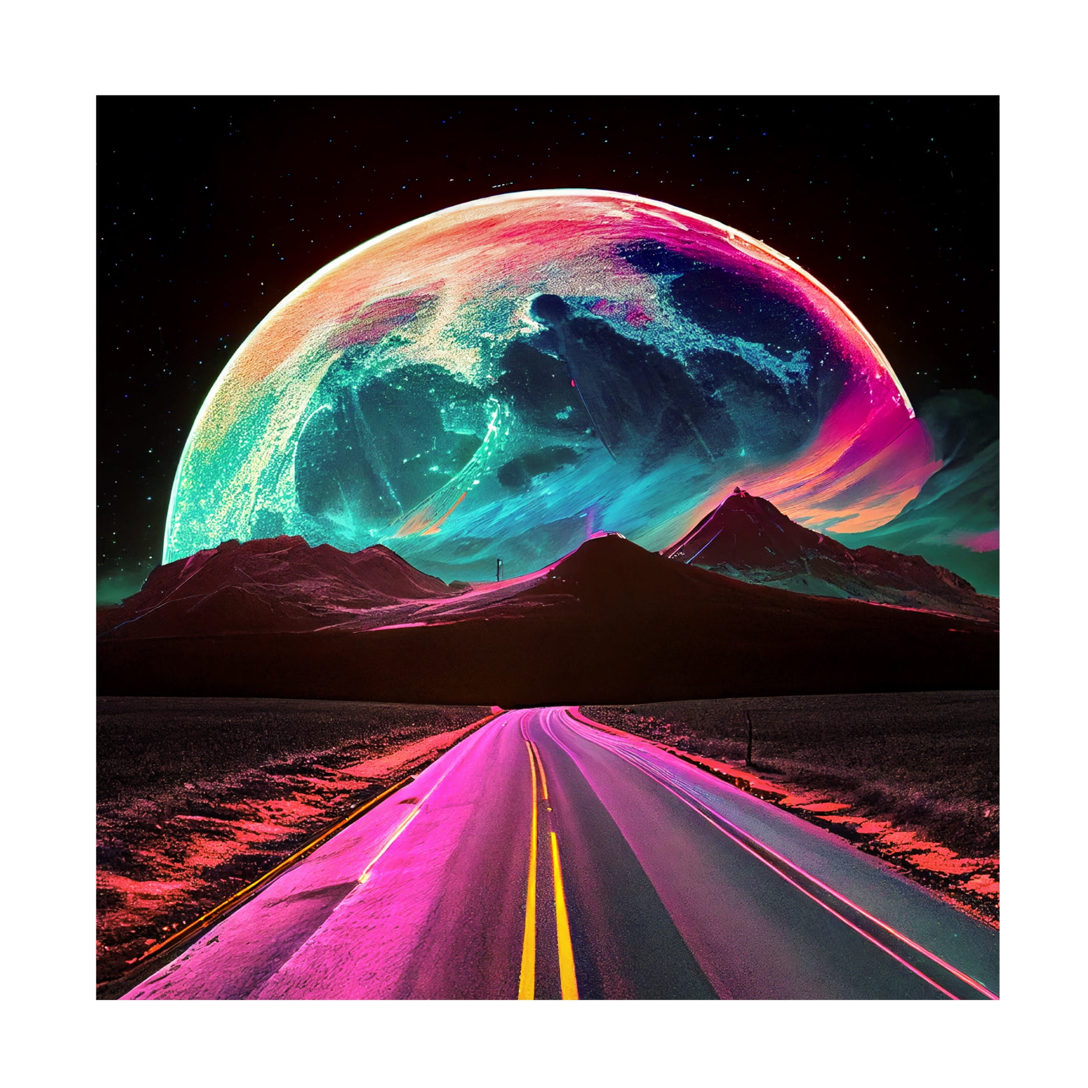 Canvas Wall Art - Sasha 'End of the Road I' Wall Art for Living Room, Bedroom, or Office Décor by Trademark Fine Art - 14 x 14 Inches