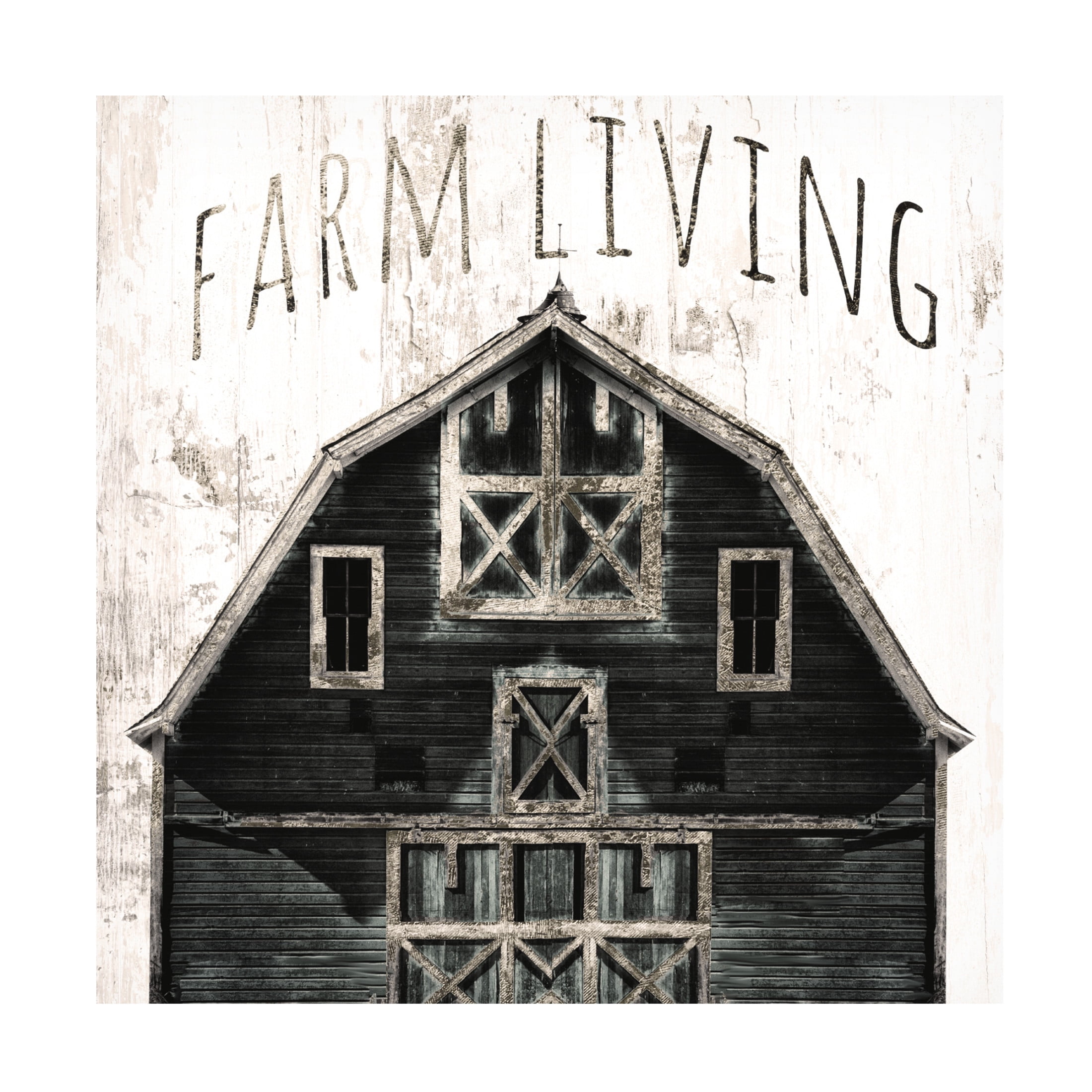 Canvas Wall Art - Sasha 'Farm Living' Wall Art for Living Room, Bedroom, or Office Décor by Trademark Fine Art - 14 x 14 Inches