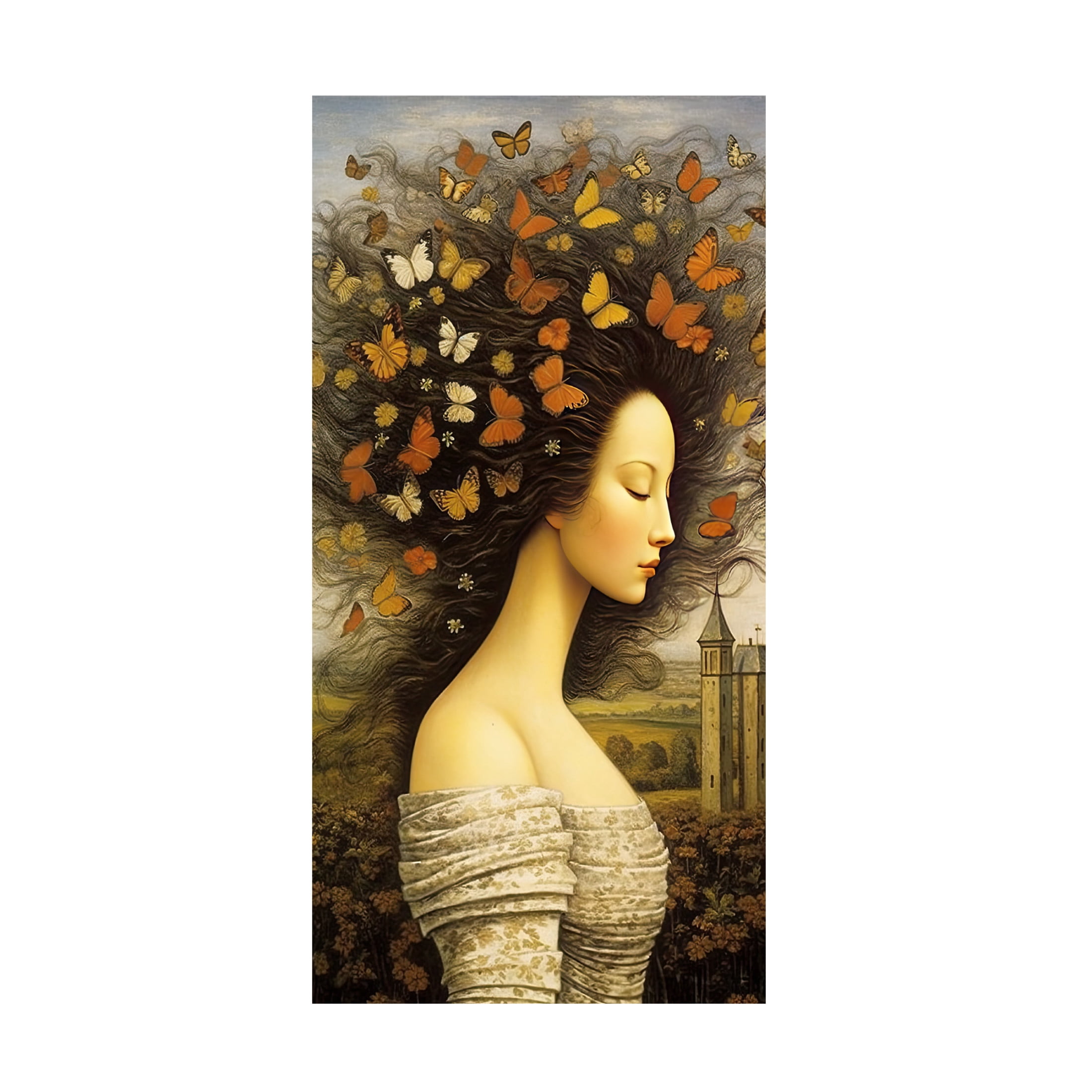 Canvas Wall Art - Sasha 'Flights of Fancy' Wall Art for Living Room, Bedroom, or Office Décor by Trademark Fine Art - 10 x 19 Inches