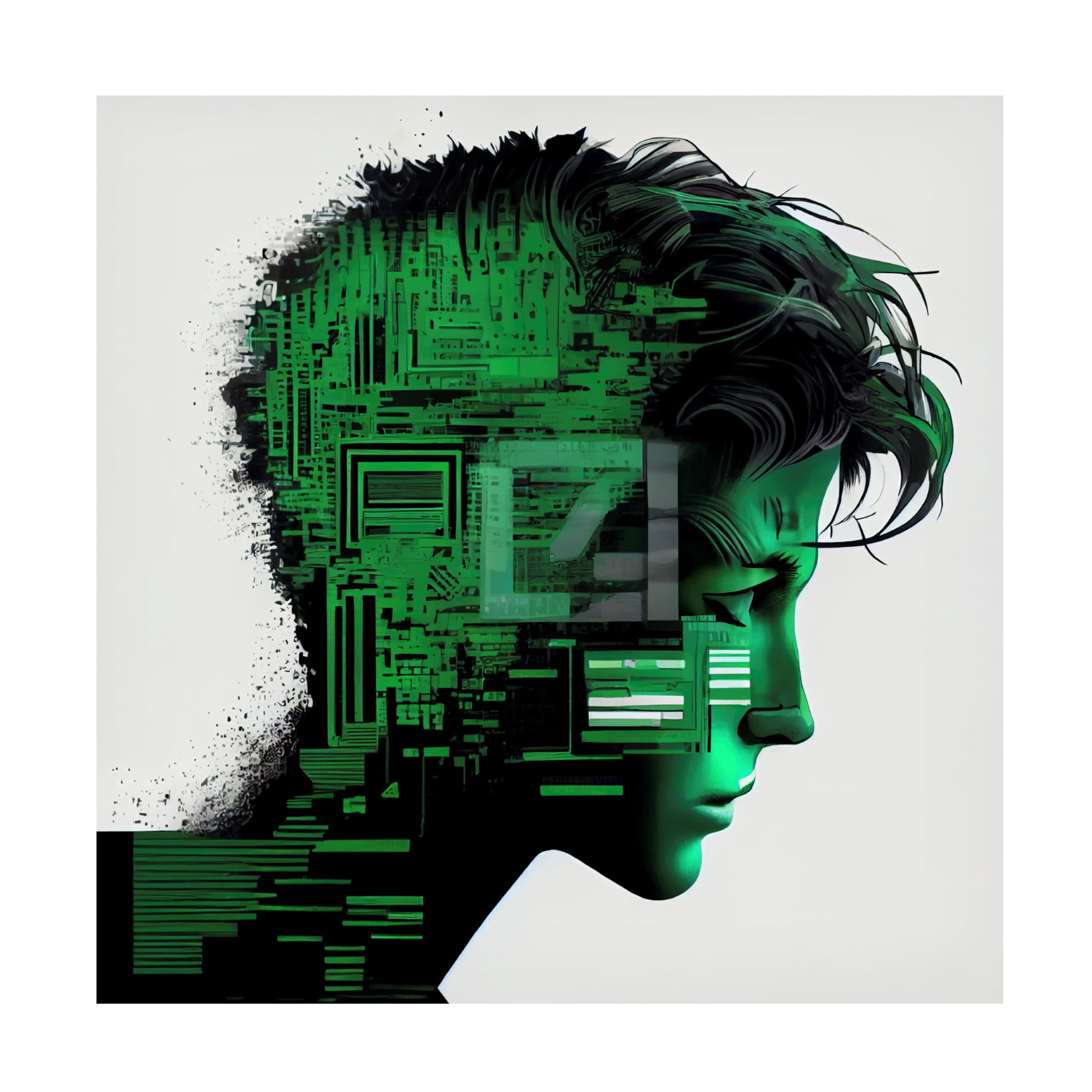 Canvas Wall Art - Sasha 'Gamer Dude II' Wall Art for Living Room, Bedroom, or Office Décor by Trademark Fine Art - 18 x 18 Inches