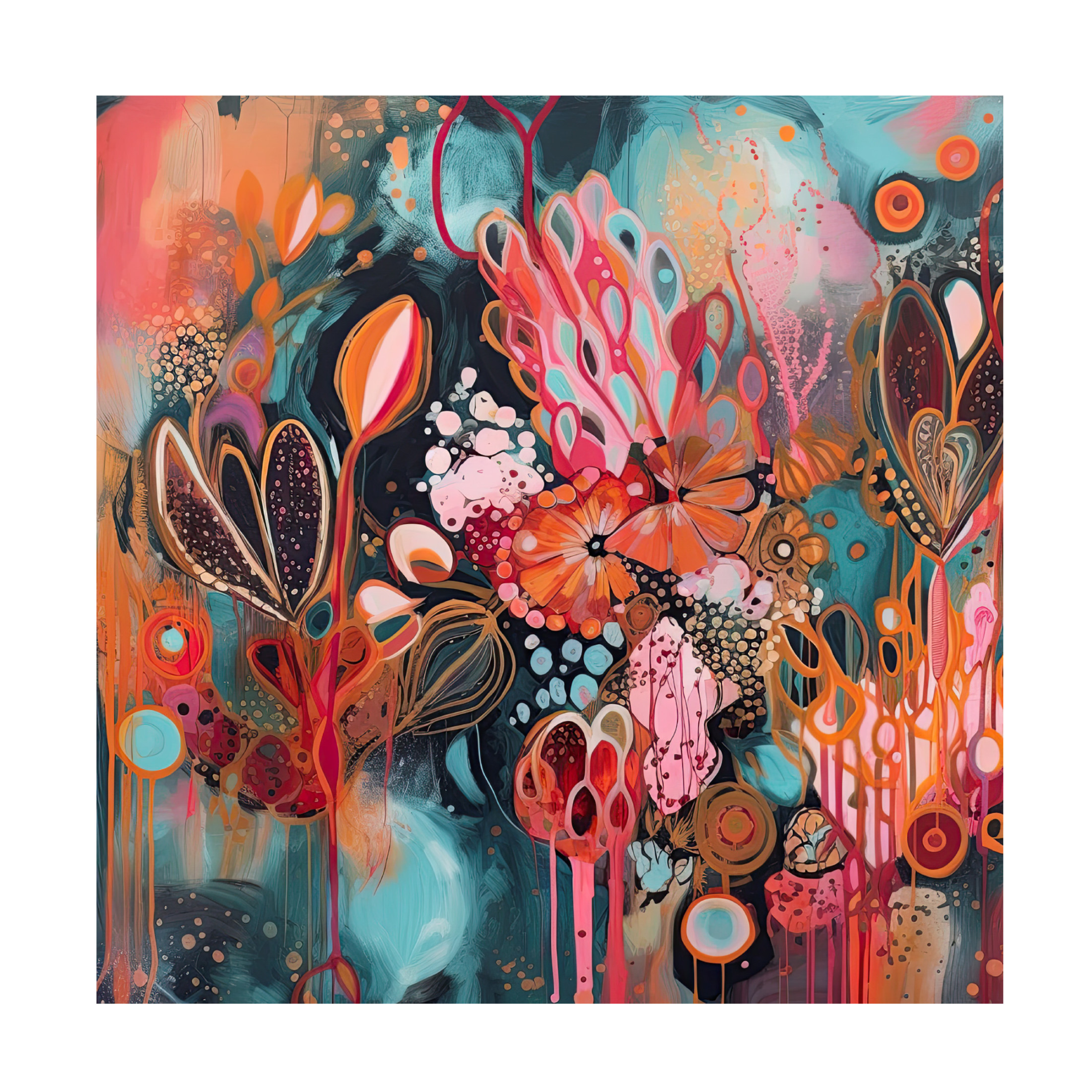 Canvas Wall Art - Sasha 'Impulsive I' Wall Art for Living Room, Bedroom, or Office Décor by Trademark Fine Art - 24 x 24 Inches