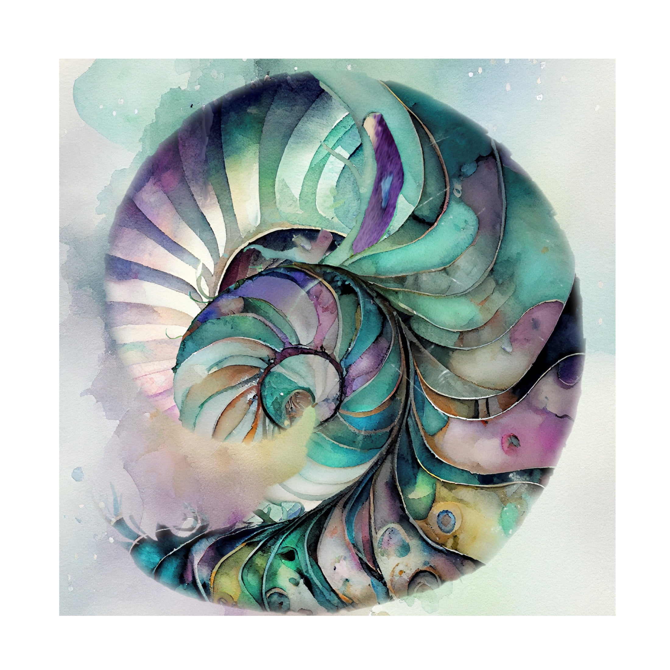 Canvas Wall Art - Sasha 'In The Wild Wild Sea II' Wall Art for Living Room, Bedroom, or Office Décor by Trademark Fine Art - 14 x 14 Inches