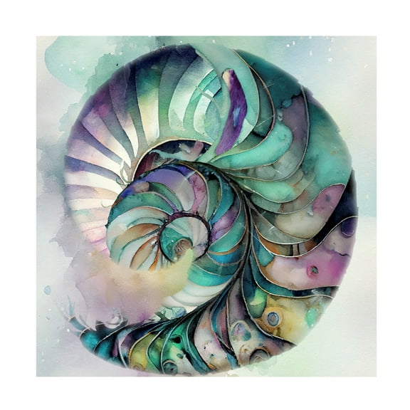 Canvas Wall Art - Sasha 'In The Wild Wild Sea II' Wall Art for Living Room, Bedroom, or Office Décor by Trademark Fine Art - 14 x 14 Inches