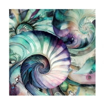 Canvas Wall Art - Sasha 'In The Wild Wild Sea IV' Wall Art for Living Room, Bedroom, or Office Décor by Trademark Fine Art - 14 x 14 Inches