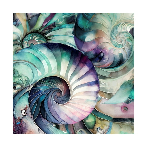 Canvas Wall Art - Sasha 'In The Wild Wild Sea IV' Wall Art for Living Room, Bedroom, or Office Décor by Trademark Fine Art - 14 x 14 Inches
