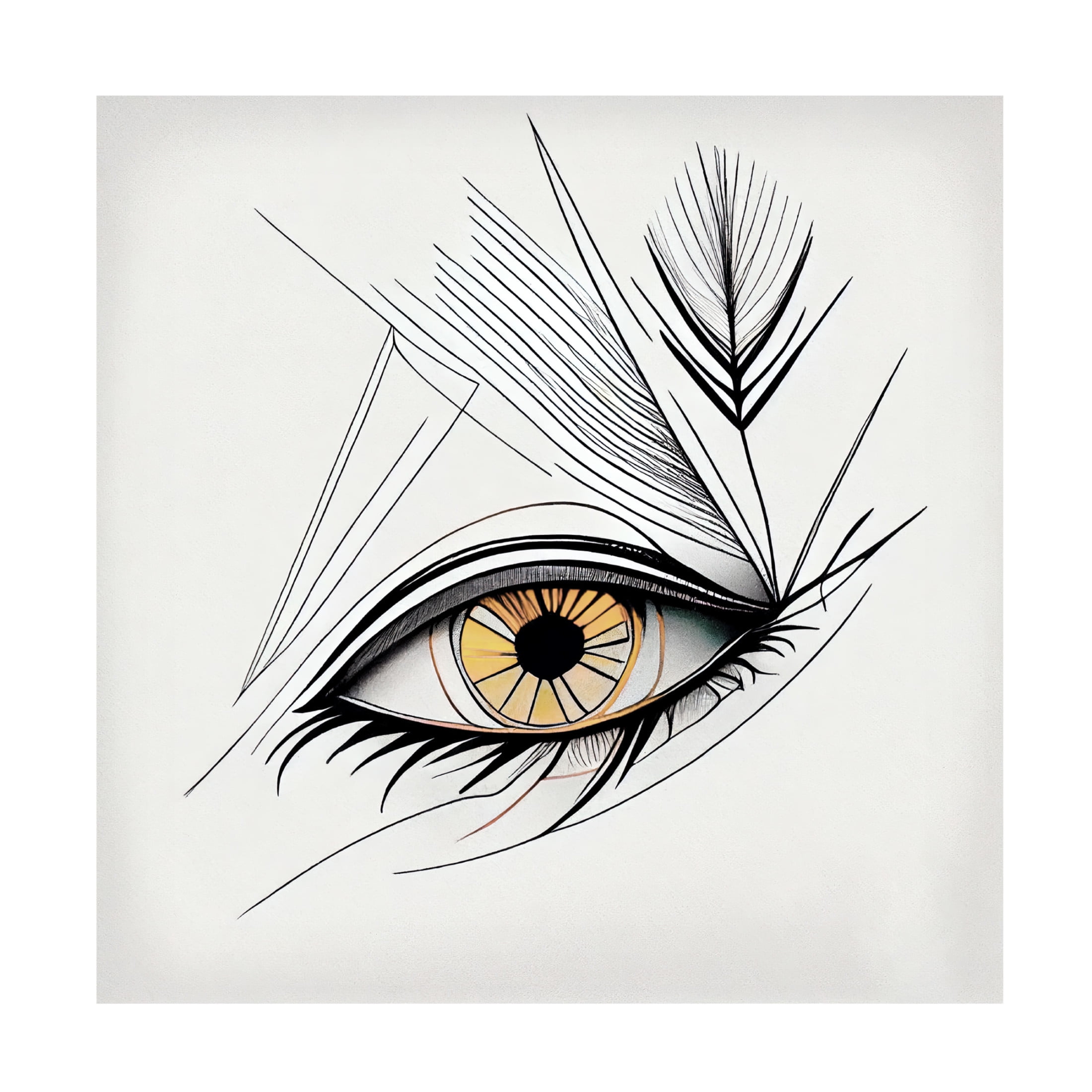 Canvas Wall Art - Sasha 'Inside Vision II' Wall Art for Living Room, Bedroom, or Office Décor by Trademark Fine Art - 14 x 14 Inches