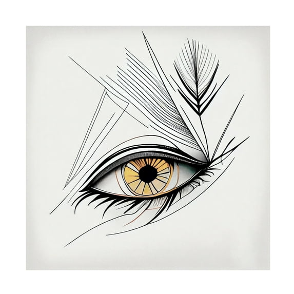 Canvas Wall Art - Sasha 'Inside Vision II' Wall Art for Living Room, Bedroom, or Office Décor by Trademark Fine Art - 18 x 18 Inches