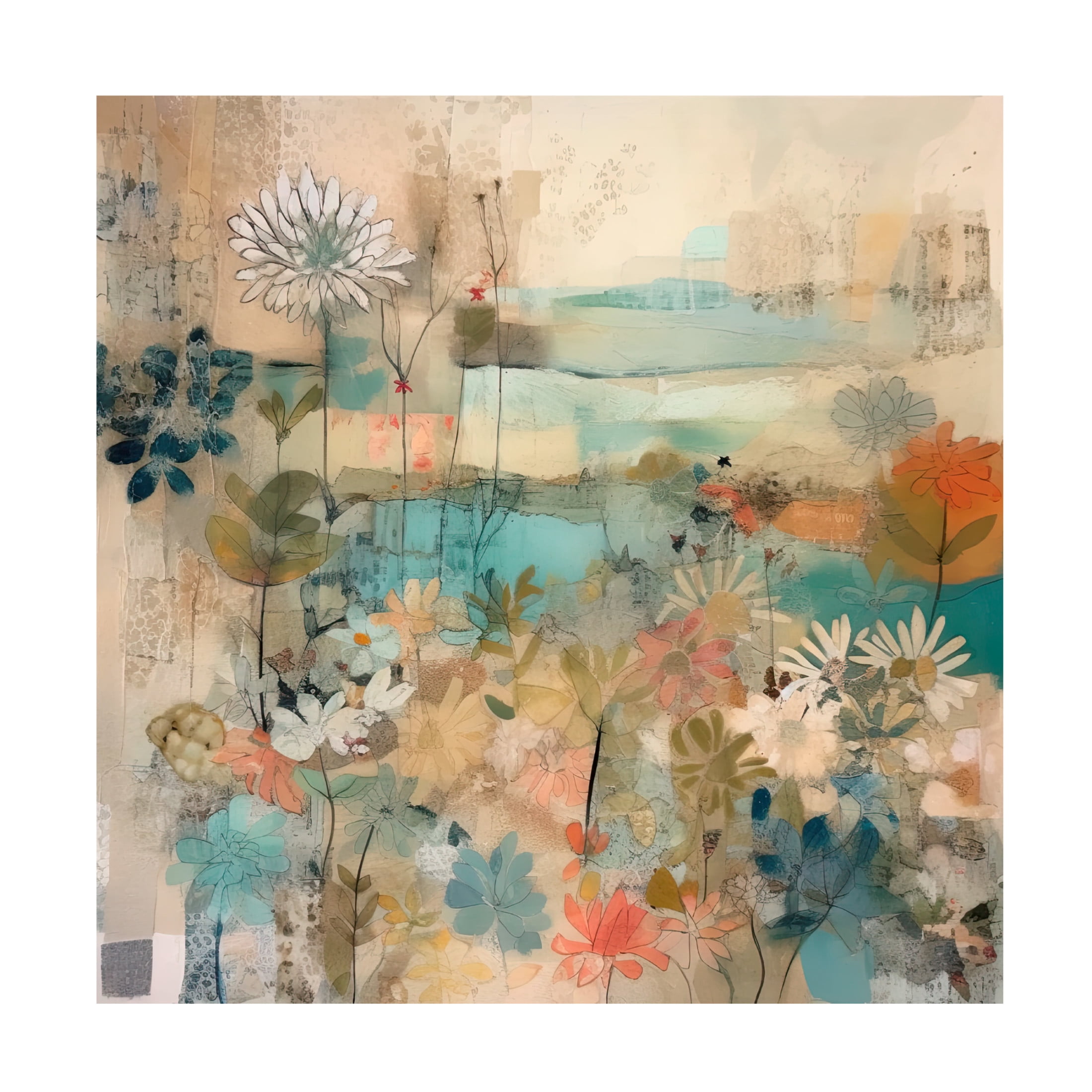 Canvas Wall Art - Sasha 'Last Time I Saw You I' Wall Art for Living Room, Bedroom, or Office Décor by Trademark Fine Art - 18 x 18 Inches