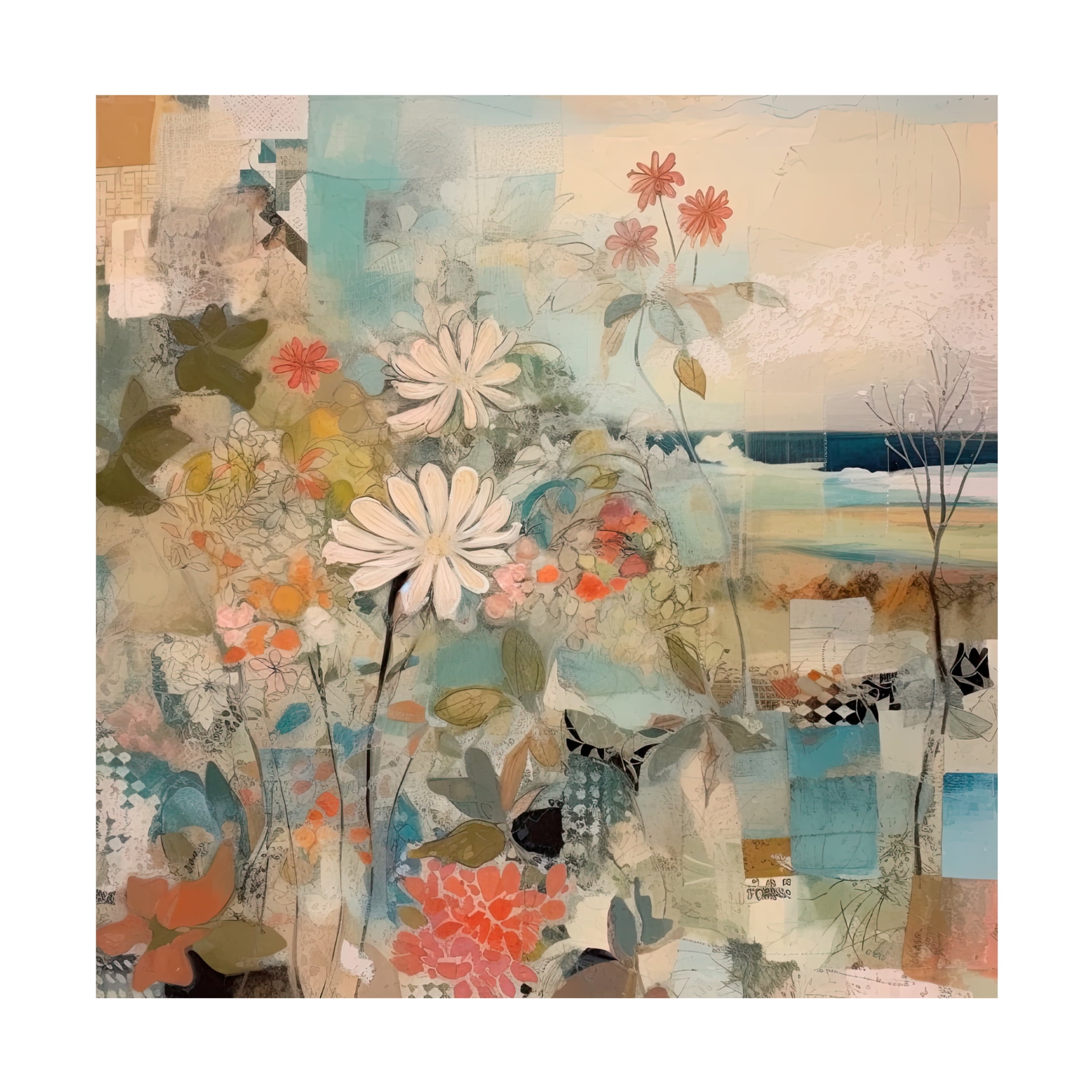 Canvas Wall Art - Sasha 'Last Time I Saw You II' Wall Art for Living Room, Bedroom, or Office Décor by Trademark Fine Art - 14 x 14 Inches
