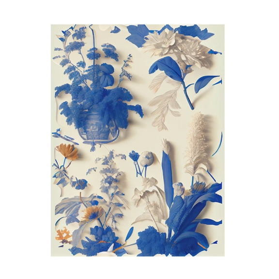 Canvas Wall Art - Sasha 'Living Toile II' Wall Art for Living Room, Bedroom, or Office Décor by Trademark Fine Art - 24 x 32 Inches