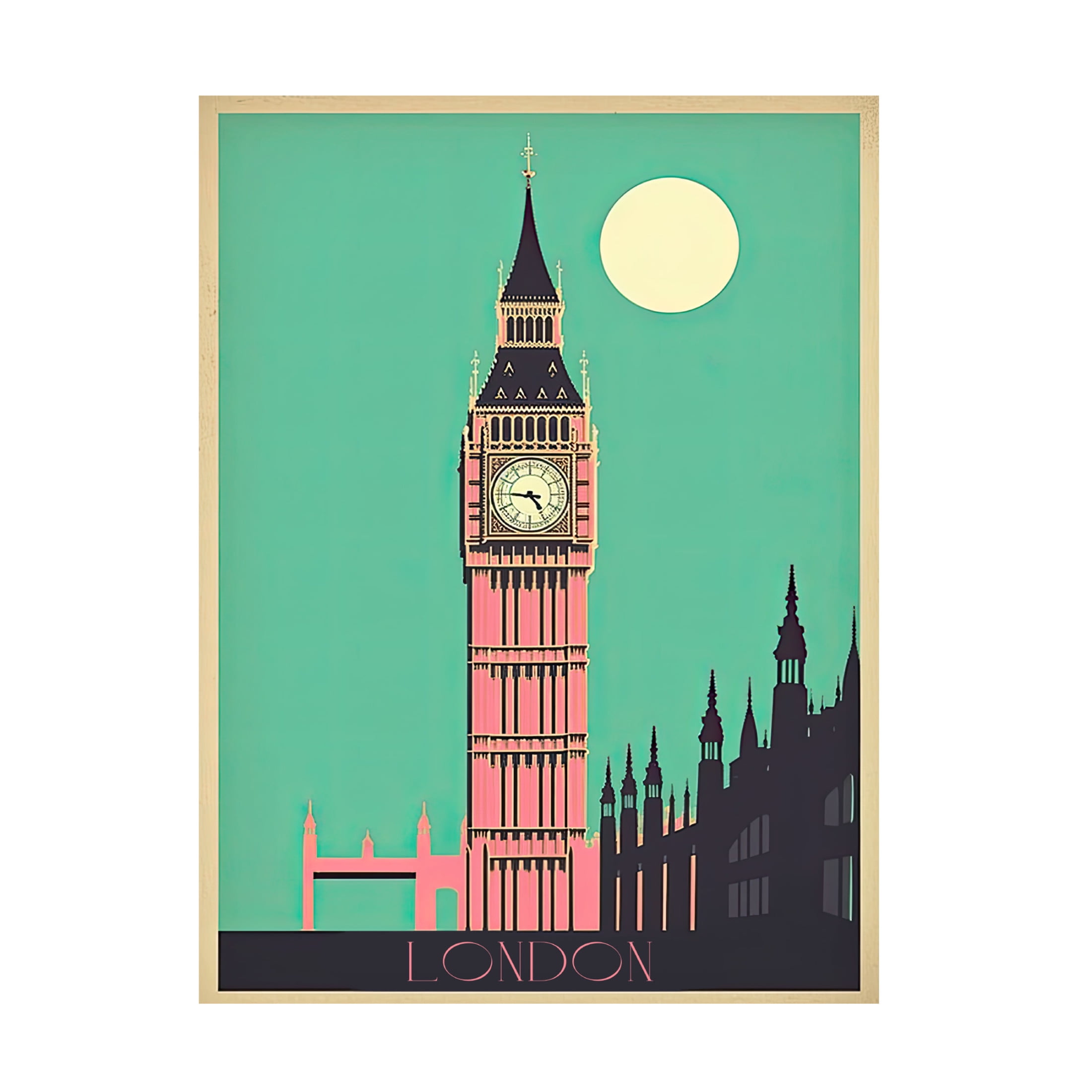 Canvas Wall Art - Sasha 'London' Wall Art for Living Room, Bedroom, or Office Décor by Trademark Fine Art - 14 x 19 Inches