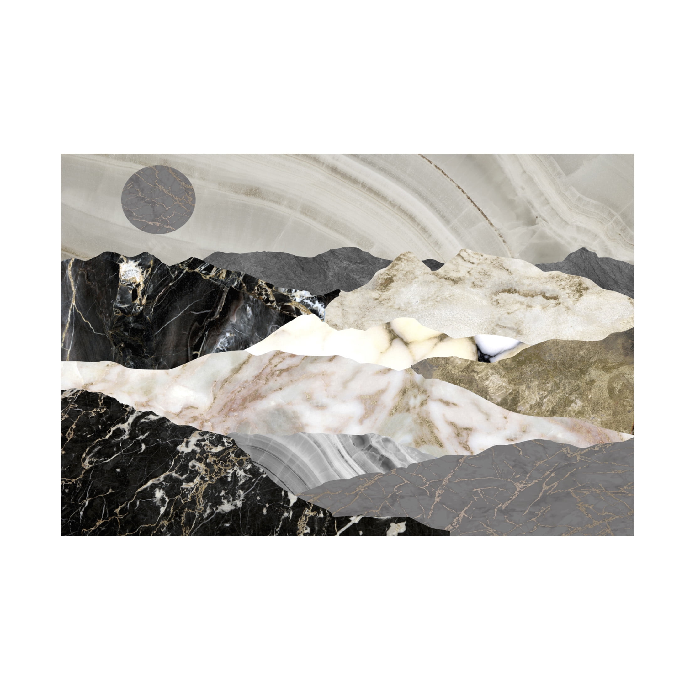 Canvas Wall Art - Sasha 'Marble Mountains' Wall Art for Living Room, Bedroom, or Office Décor by Trademark Fine Art - 47 x 30 Inches