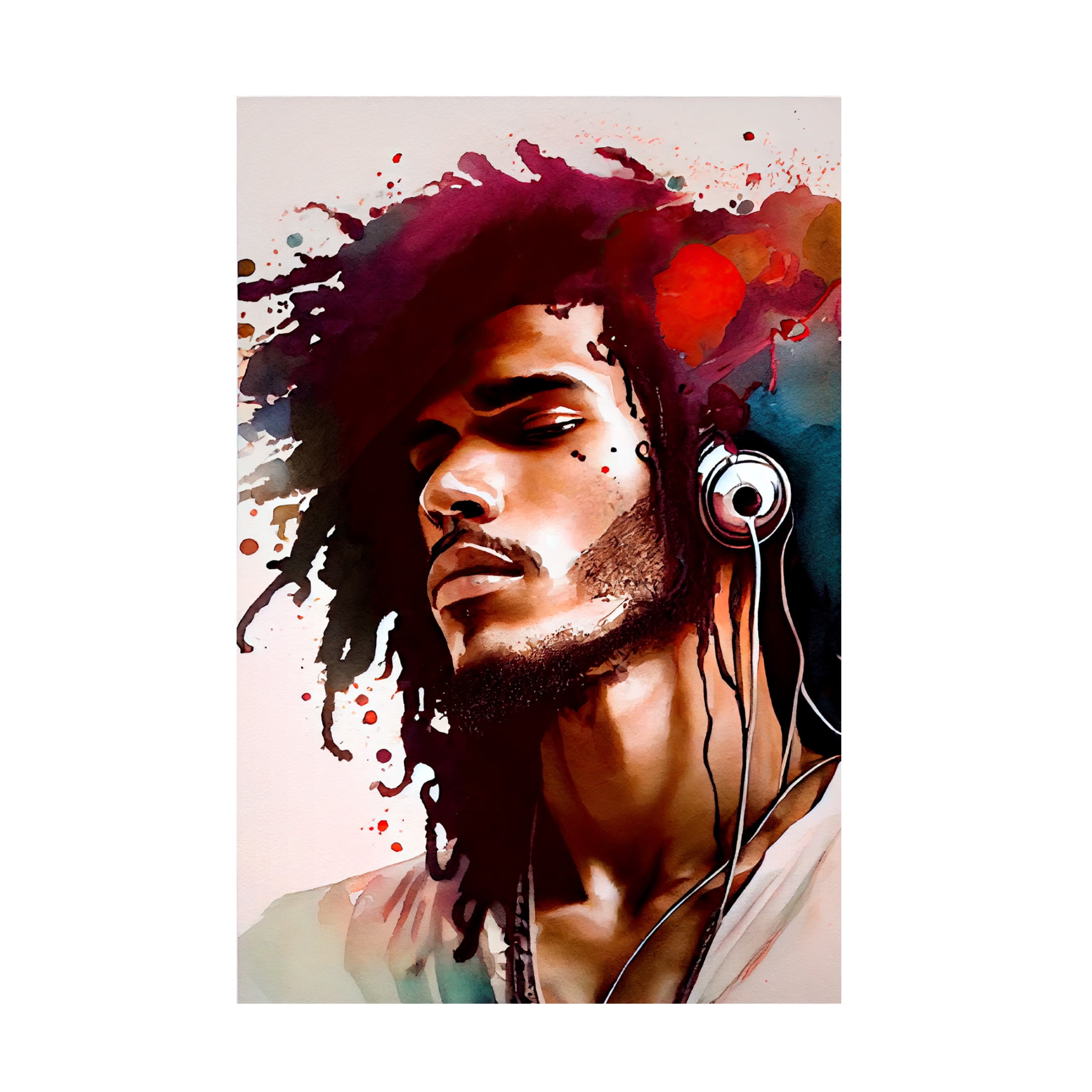 Canvas Wall Art - Sasha 'Music Man III' Wall Art for Living Room, Bedroom, or Office Décor by Trademark Fine Art - 12 x 19 Inches