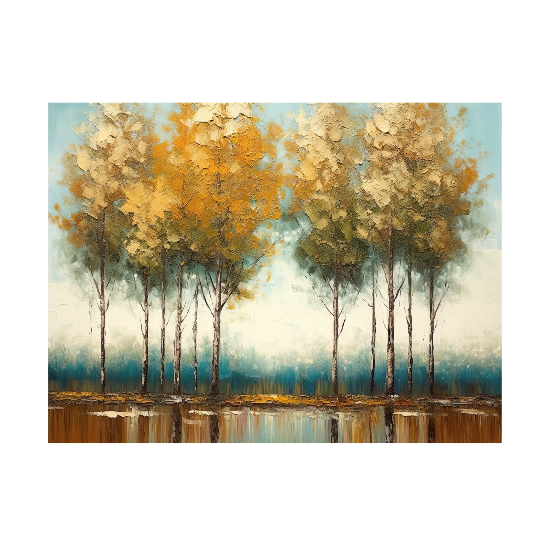 Canvas Wall Art - Sasha 'Painted Forest I' Wall Art for Living Room, Bedroom, or Office Décor by Trademark Fine Art - 32 x 24 Inches