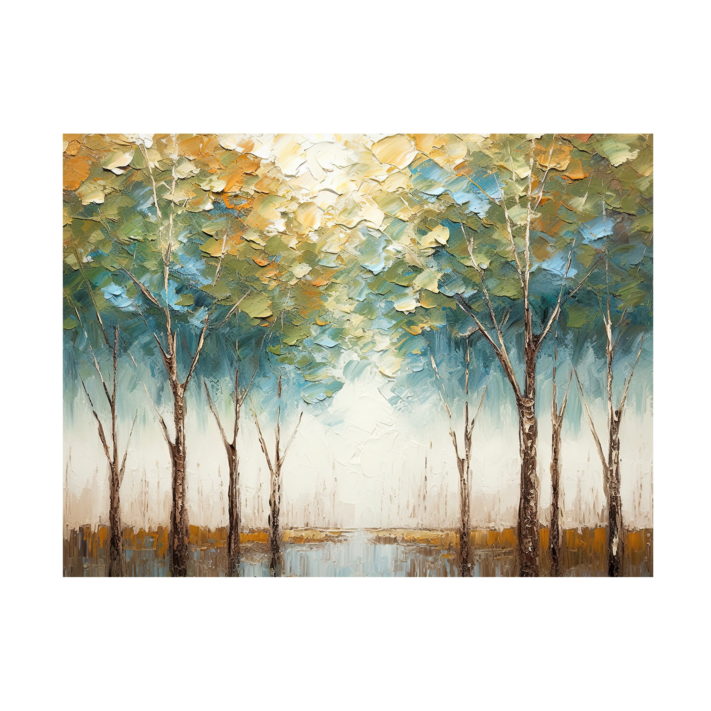 Canvas Wall Art - Sasha 'Painted Forest II' Wall Art for Living Room, Bedroom, or Office DÃ©cor by Trademark Fine Art - 32 x 24 Inches